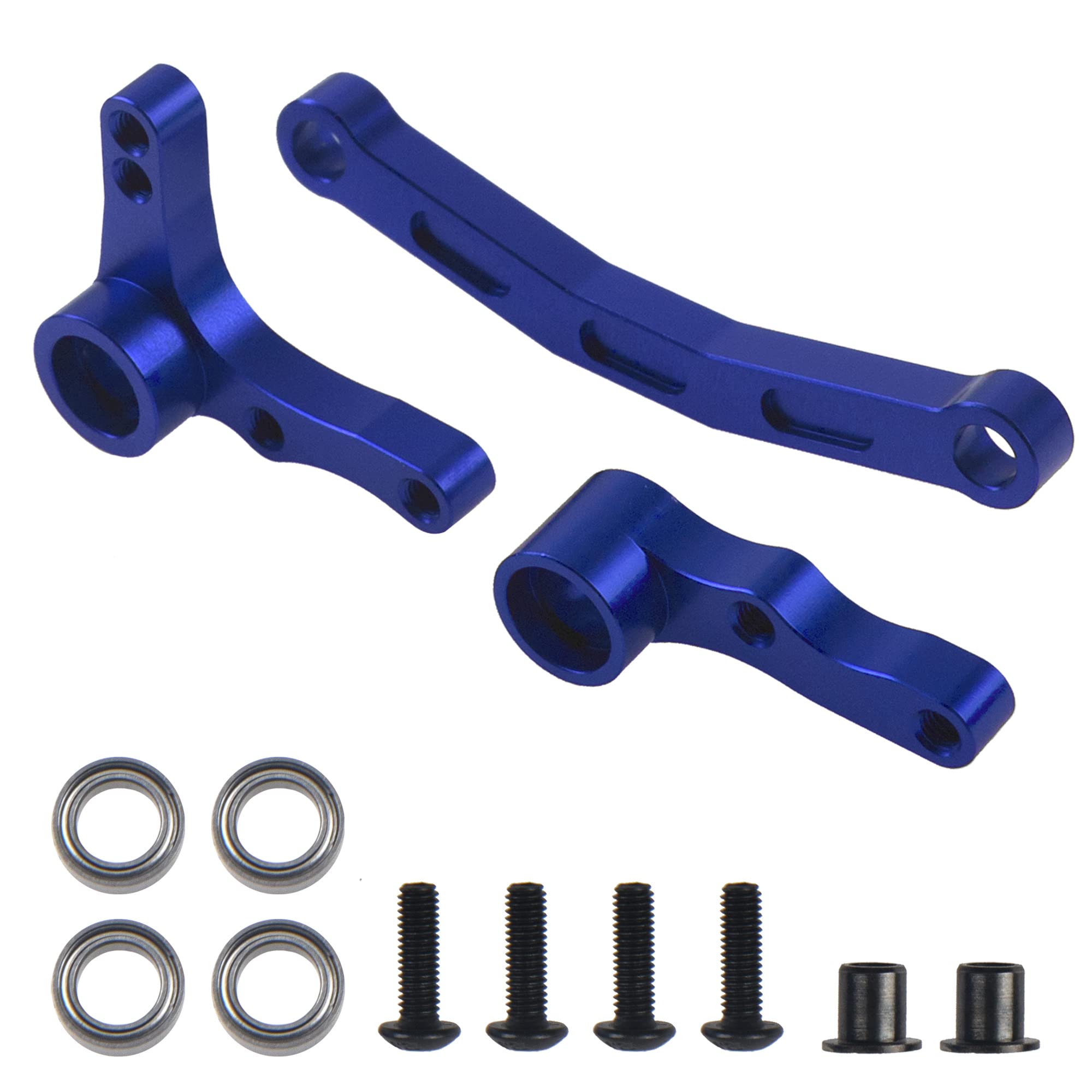ShareGoo RC Steering Assembly & Clutch Set with Bearing - Compatible with Redcat Blackout XTE/XBE/SC Pro 1/10 RC Monster Truck - Upgrade Parts for Enhanced Control & Durability (Blue) - Perfect for Off-Road Racing & RC Car Performance Upgrades