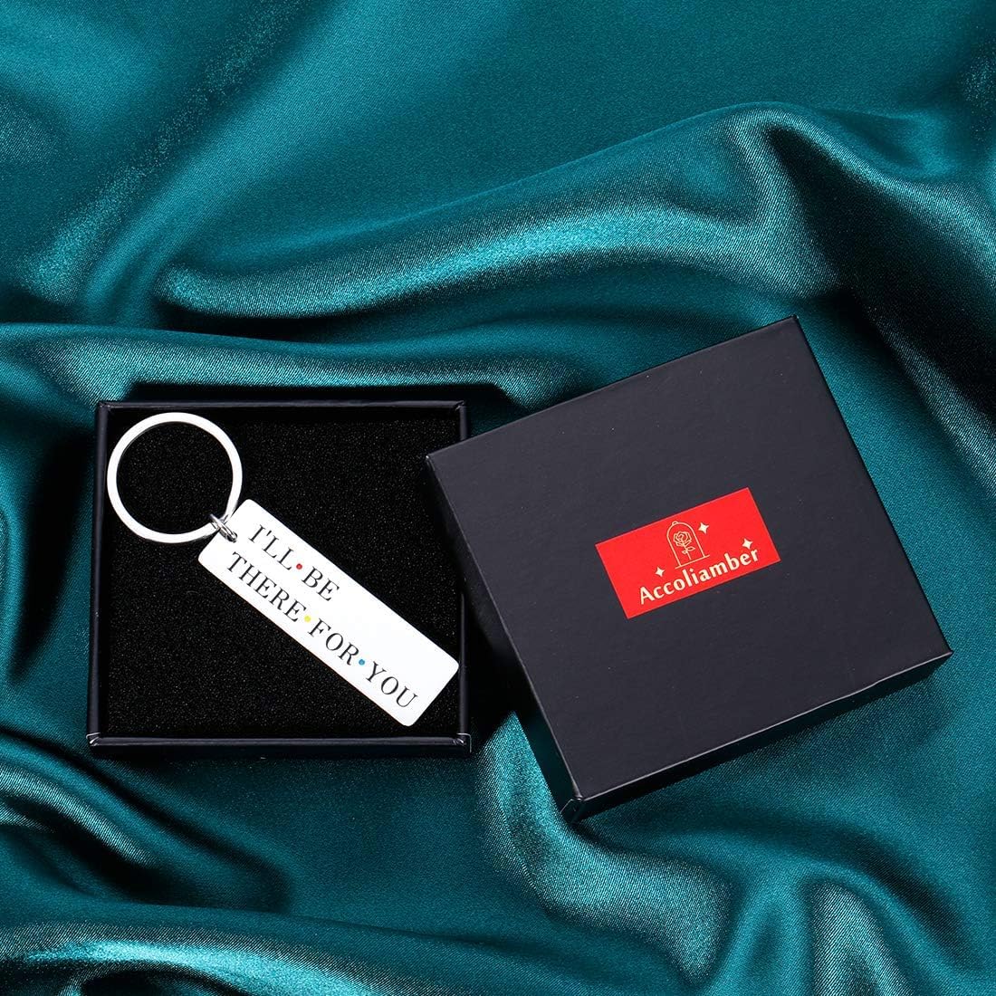 ACCOLIAMBER Best Friend Keychain - Double-Sided I'll Be There for You Keyring for Women & Men | BFF Friendship Gifts for Birthday, Graduation, Christmas | Perfect for Couples, Friends & Jewelry Lovers