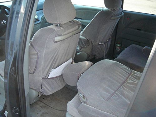 Premium Durafit Seat Covers for 2005-2010 Honda Odyssey 7-Passenger Van | Exact Fit 3-Row Tan Velour Car Seat Protectors | Perfect for Family Road Trips & Daily Commutes
