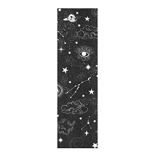 Premium Longboard Grip Tape - Grim Reaper on Horse Cool Design, Anti-Slip Emery Sandpaper for Skateboards & Scooters (33