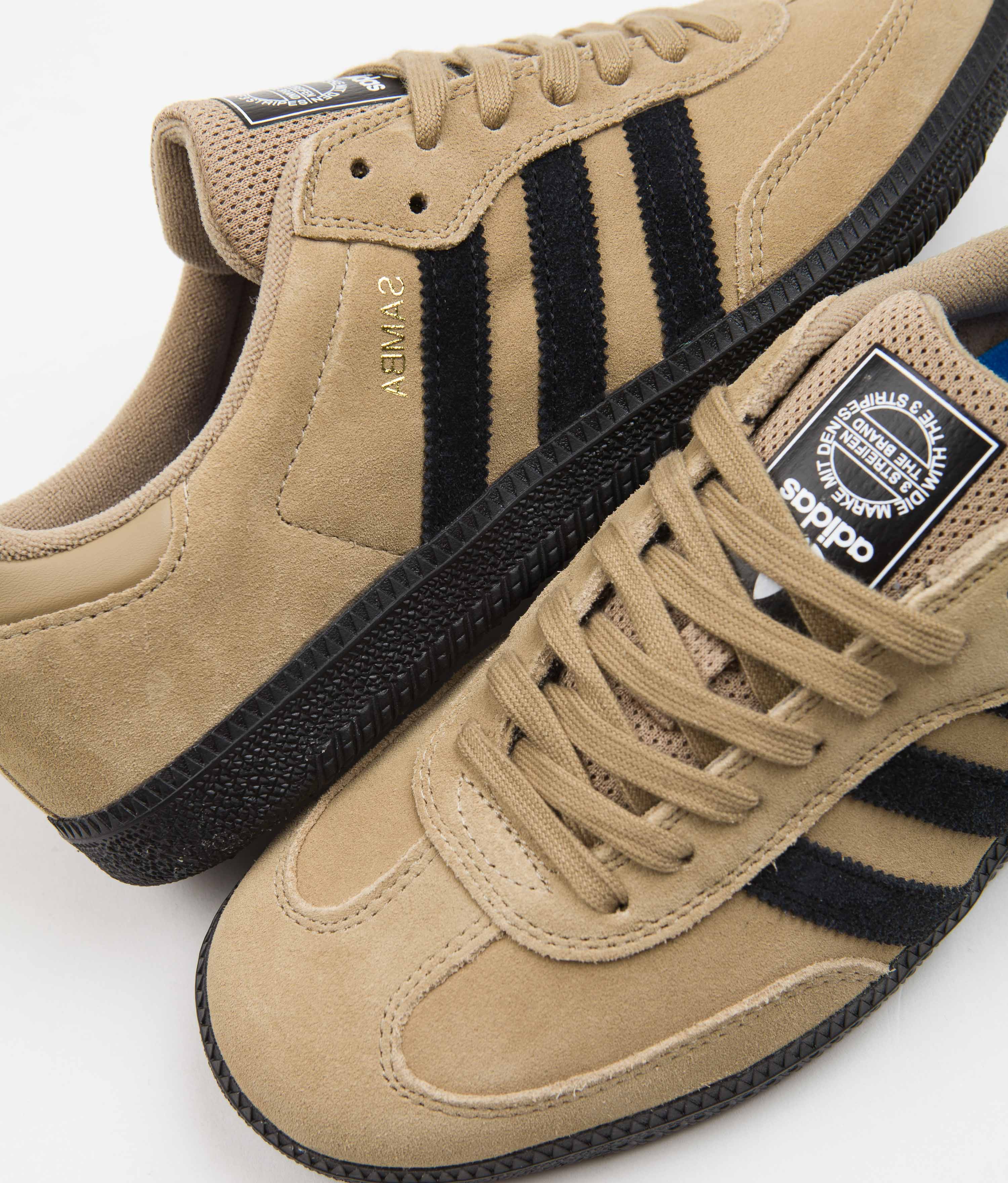 Adidas Samba ADV Sneakers - Cardboard/Core Black/Bluebird - Classic Comfortable Lifestyle Shoes for Men & Women | Perfect for Casual Wear, Street Style & Everyday Fashion