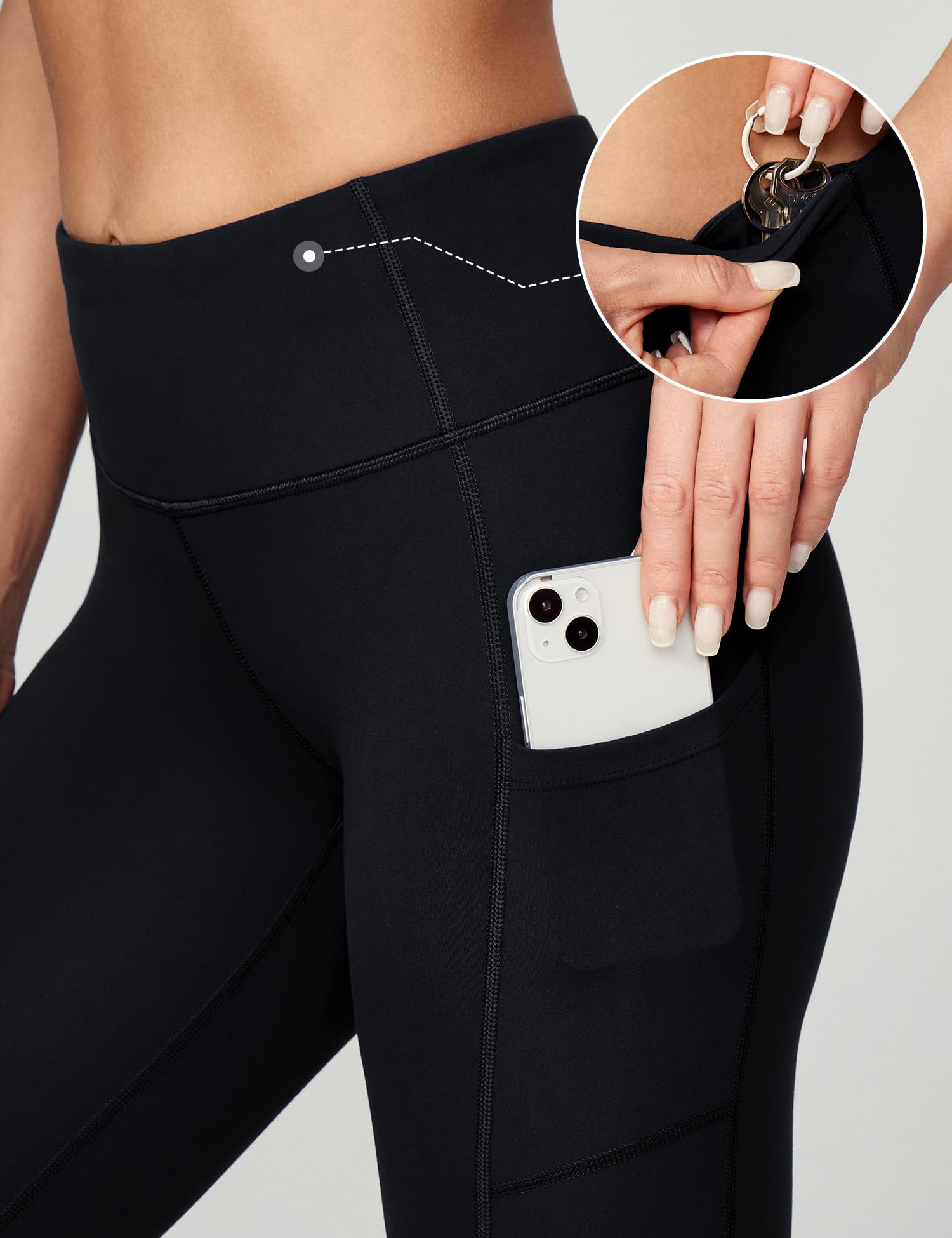 Ewedoos High Waist Yoga Pants with Pockets - Women's Tummy Control Workout Leggings - Compression Fitness Leggings for Running, Gym & Lounge