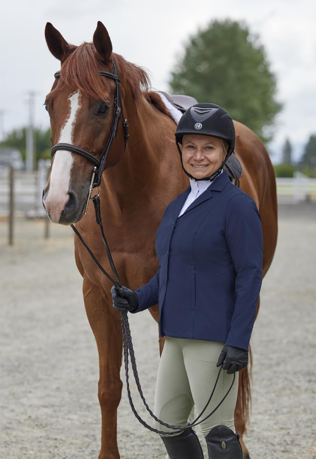 Kerrits Women's Equestrian Stretch Competitor Coat - Lightweight 3-Snap English Horse Show Jacket | Machine Washable Riding Apparel for Dressage & Show Jumping | Perfect for Competitions & Training