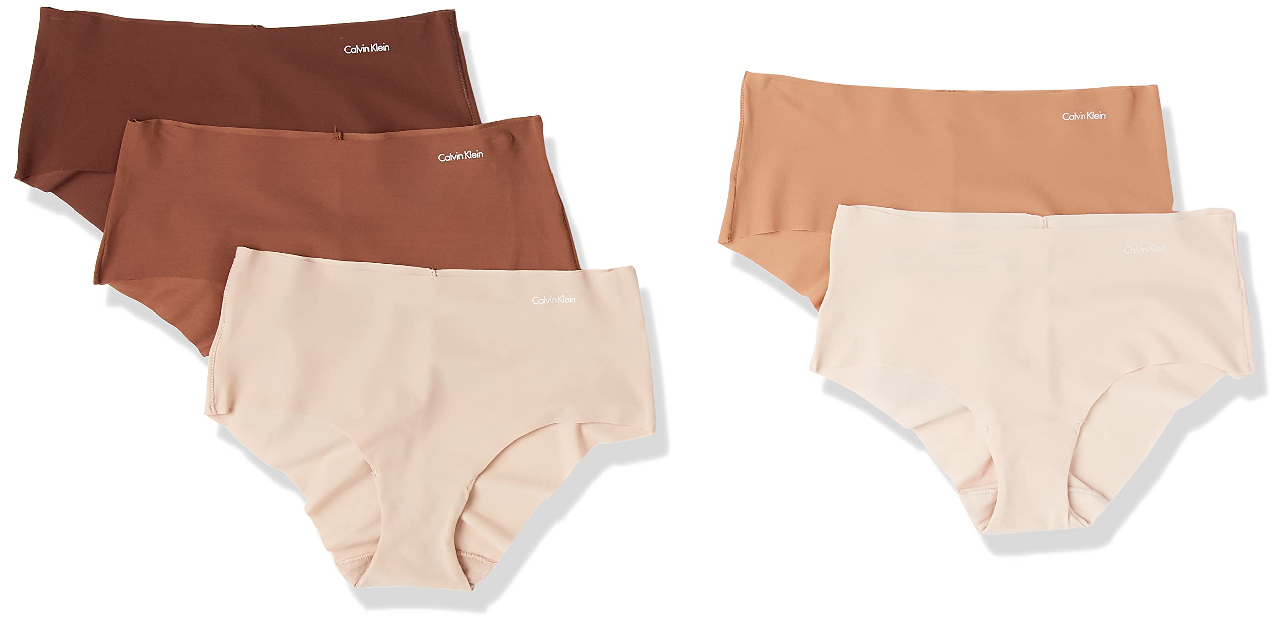 Calvin Klein Women's Invisibles Seamless Hipster Panties - Ultra Soft No Show Underwear for Everyday Comfort & Invisible Coverage Under Clothes | Perfect for Yoga, Workouts & Tight Fitting Outfits