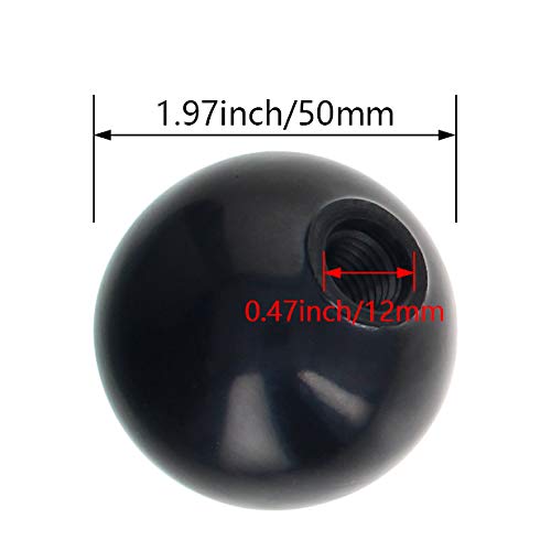 Bettomshin 8PCS M8 Female Thread Thermoset Ball Knobs - 40mm/1.57