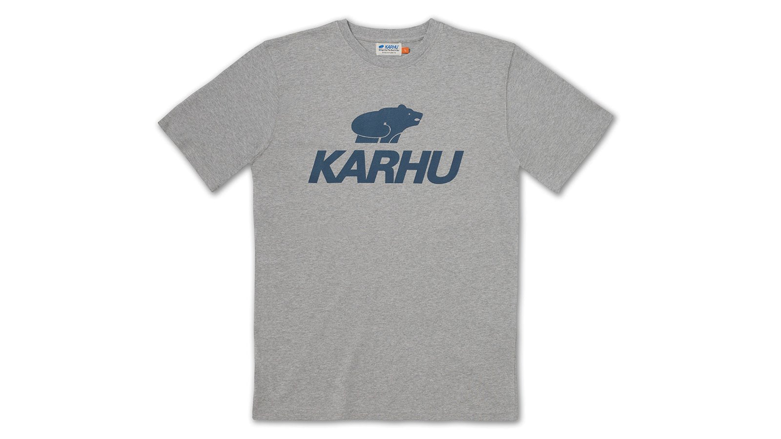 Classic Logo T-Shirt for Men & Women - Heather Grey & Navy Blue - Casual Wear, Street Style, Everyday Outfit