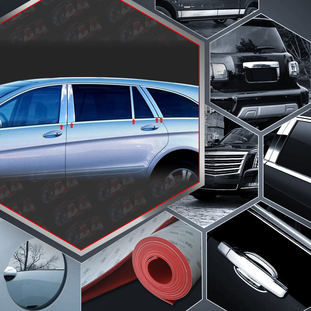 10pcs Stainless Steel Pillar Post Trim for 06-12 Mercedes R Class - Perfect for Car Exterior Enhancement & Customization