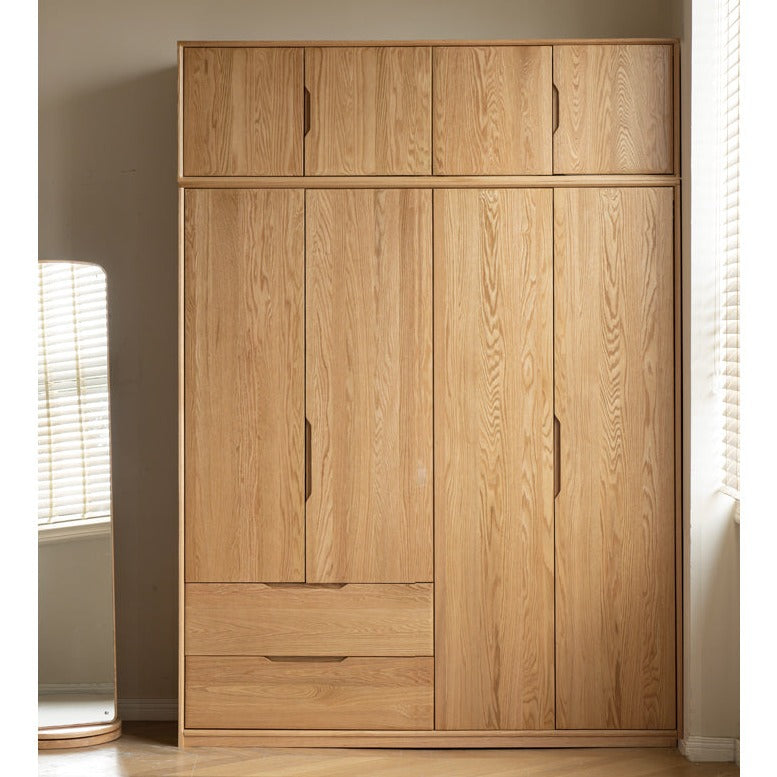 Solid Oak Wood Wardrobe - Spacious Storage for Bedroom, Closet & Home Organization | Durable & Stylish Furniture for Modern Living Spaces