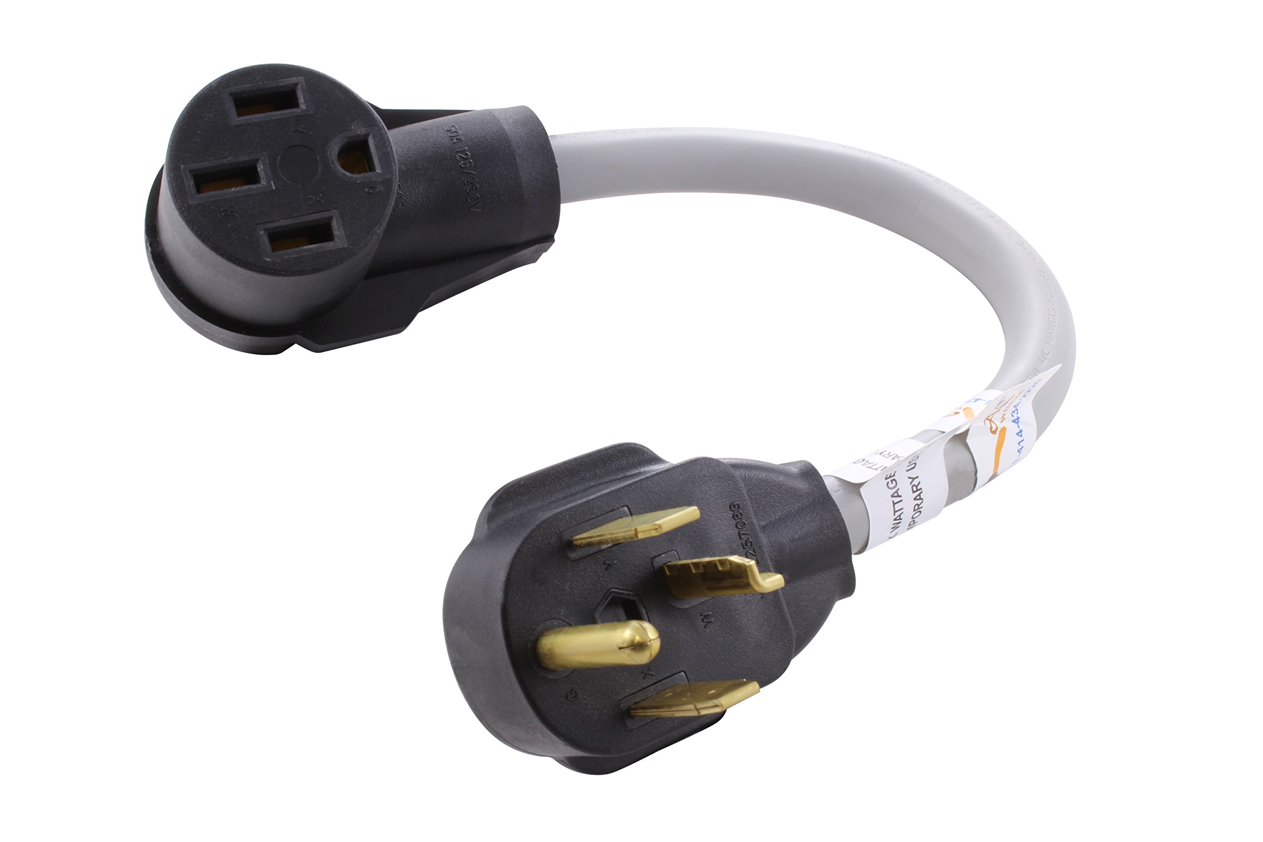 AC WORKS EV Charging Adapter for Tesla - NEMA 14-30P 4-Prong Dryer Outlet to Tesla Connector | Fast Charging Solution for Home & Travel Use