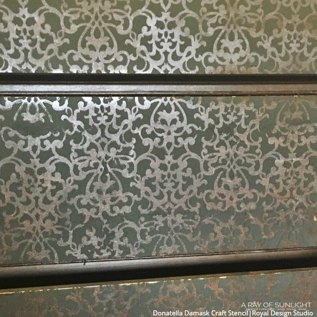 Donatella Damask Craft Stencil - Reusable DIY Painting Template for Walls, Furniture & Fabric - Perfect for Home Decor, Scrapbooking & Wedding Projects