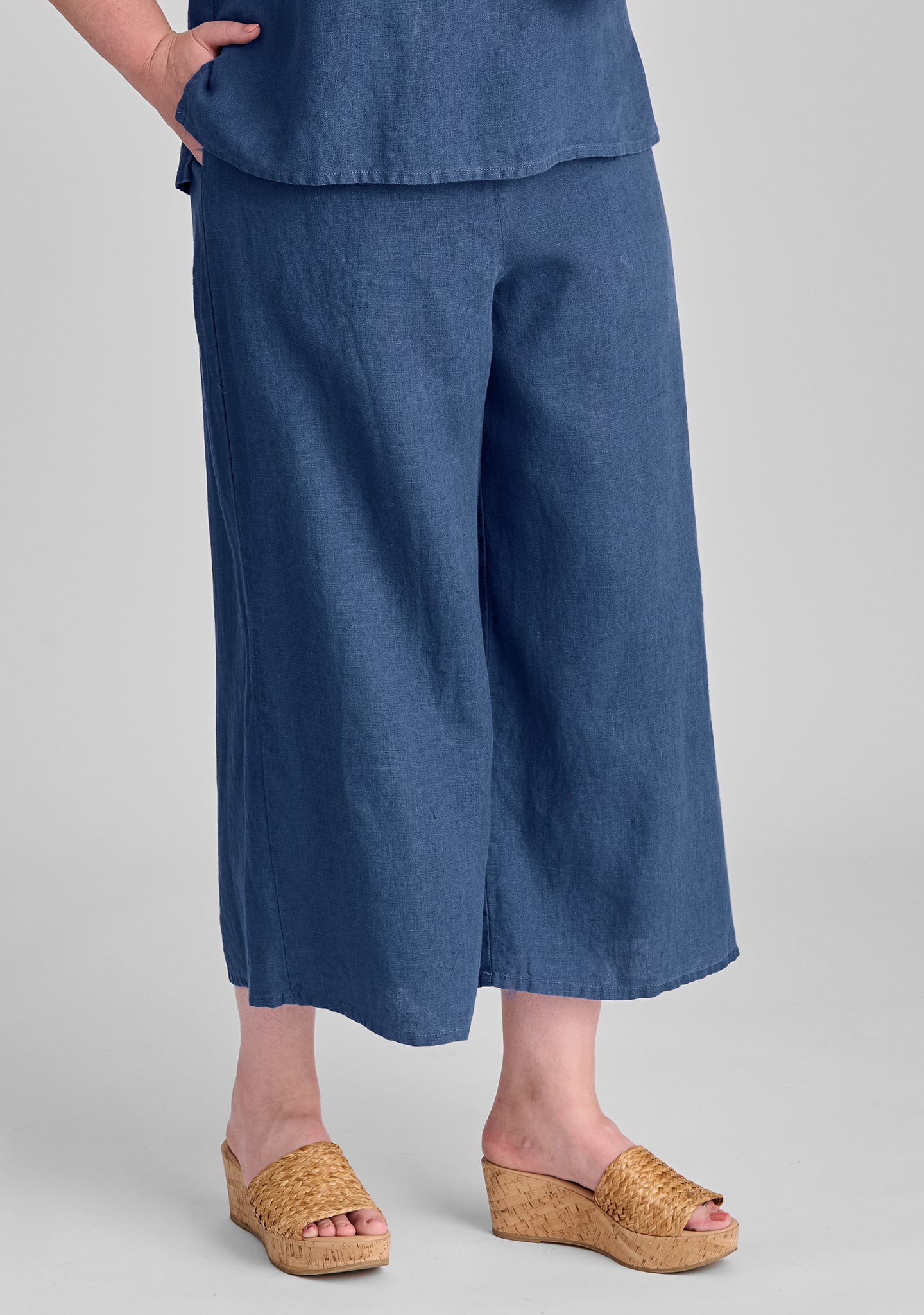 Sociable Flood Wide Leg Linen Pants for Women - Breathable Summer Casual Pants - Perfect for Beach, Vacation & Lounge Wear - FINAL SALE