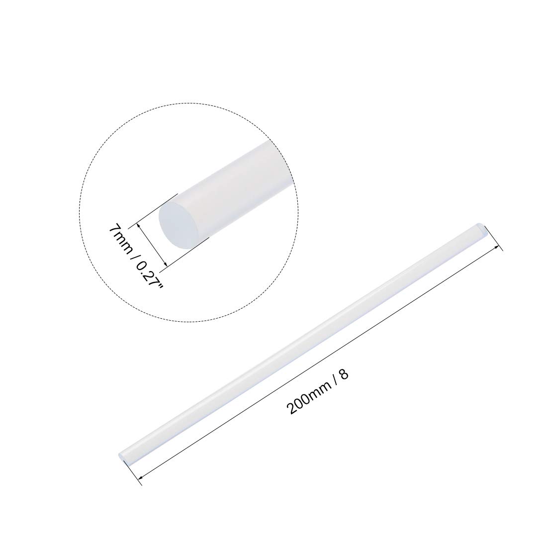 uxcell Mini Hot Glue Gun Sticks 8-inch x 0.27-inch (15pcs) - Clear Adhesive for Crafts, DIY Projects & Home Repairs