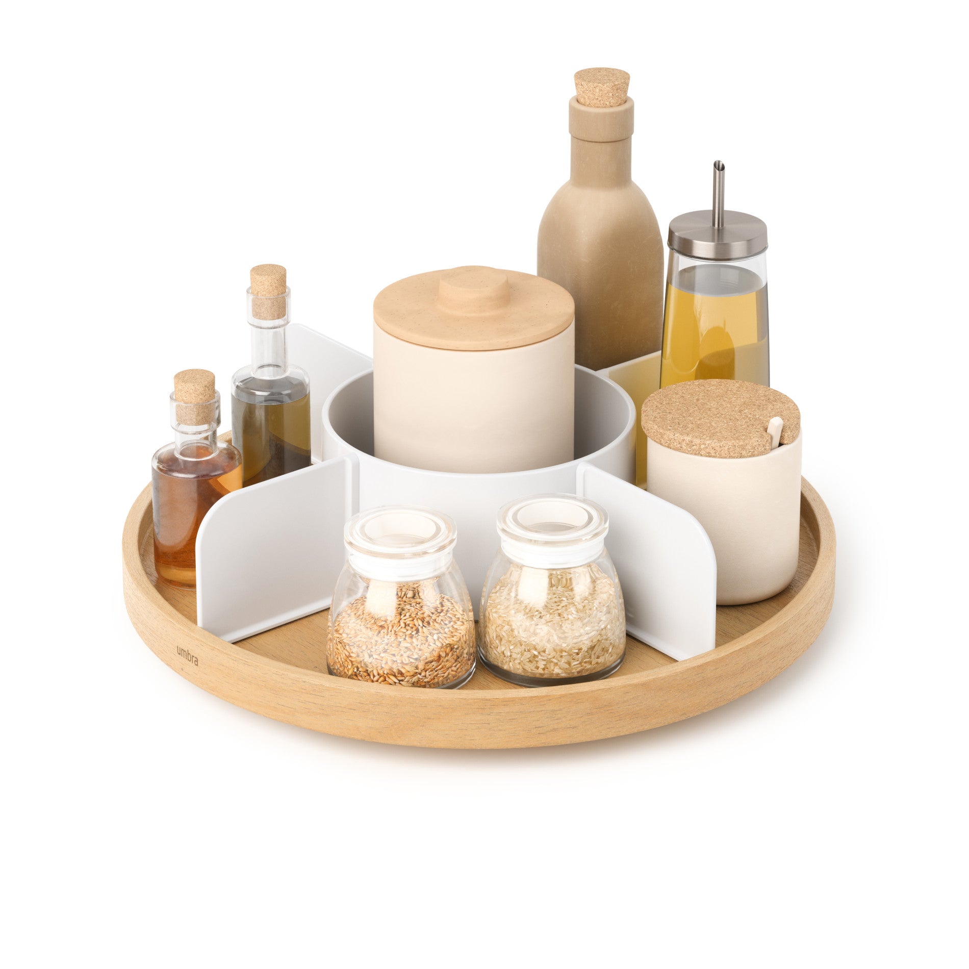 Bellwood Lazy Susan Turntable - 12 Inch Round Rotating Tray for Kitchen, Dining Table, Spice Organization - Perfect for Serving Food, Organizing Condiments & Decorating