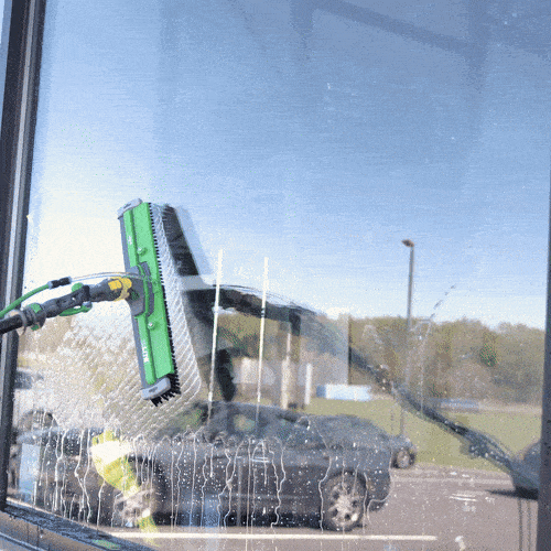 Unger nLITE Brush Complete - Premium Window Cleaning Tool for Streak-Free Shine | Perfect for Home, Office & Car Windows