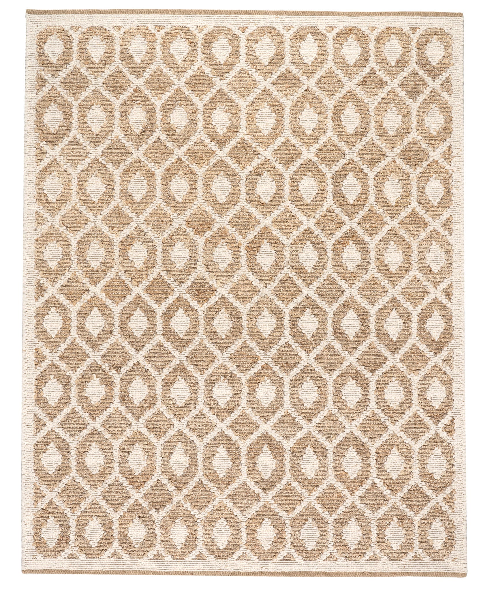 Handwoven Jute Area Rug - Natural Neutral Bohemian Style Floor Mat for Living Room, Bedroom & Nursery | Eco-Friendly Home Decor