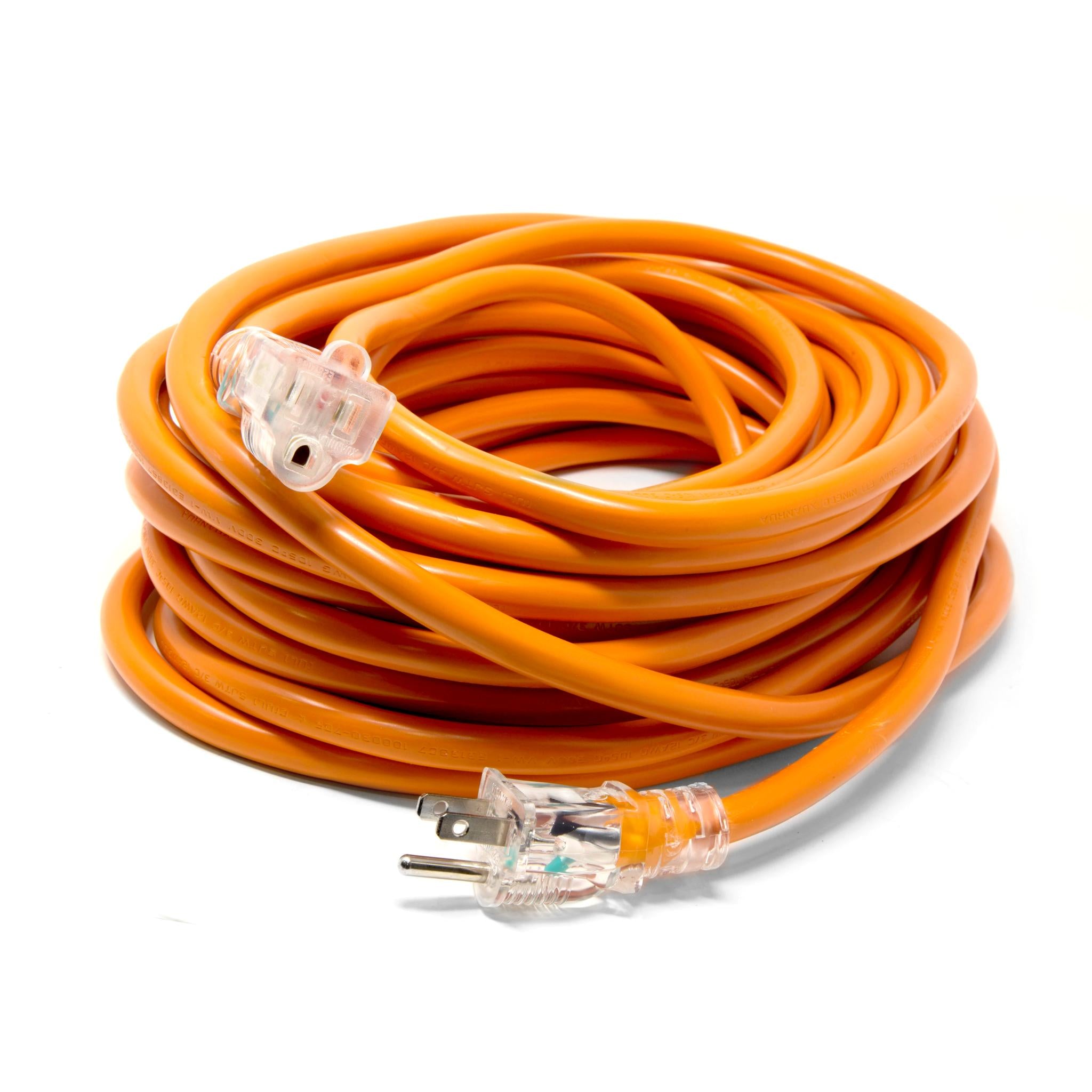 50 ft. 12 Gauge Heavy Duty SJTW Outdoor Extension Cord with Lighted Power Outlet - NEMA 5-15R Plug - Perfect for Power Tools, Holiday Lights & Outdoor Equipment - Weather Resistant for Garage, Yard & Construction Sites