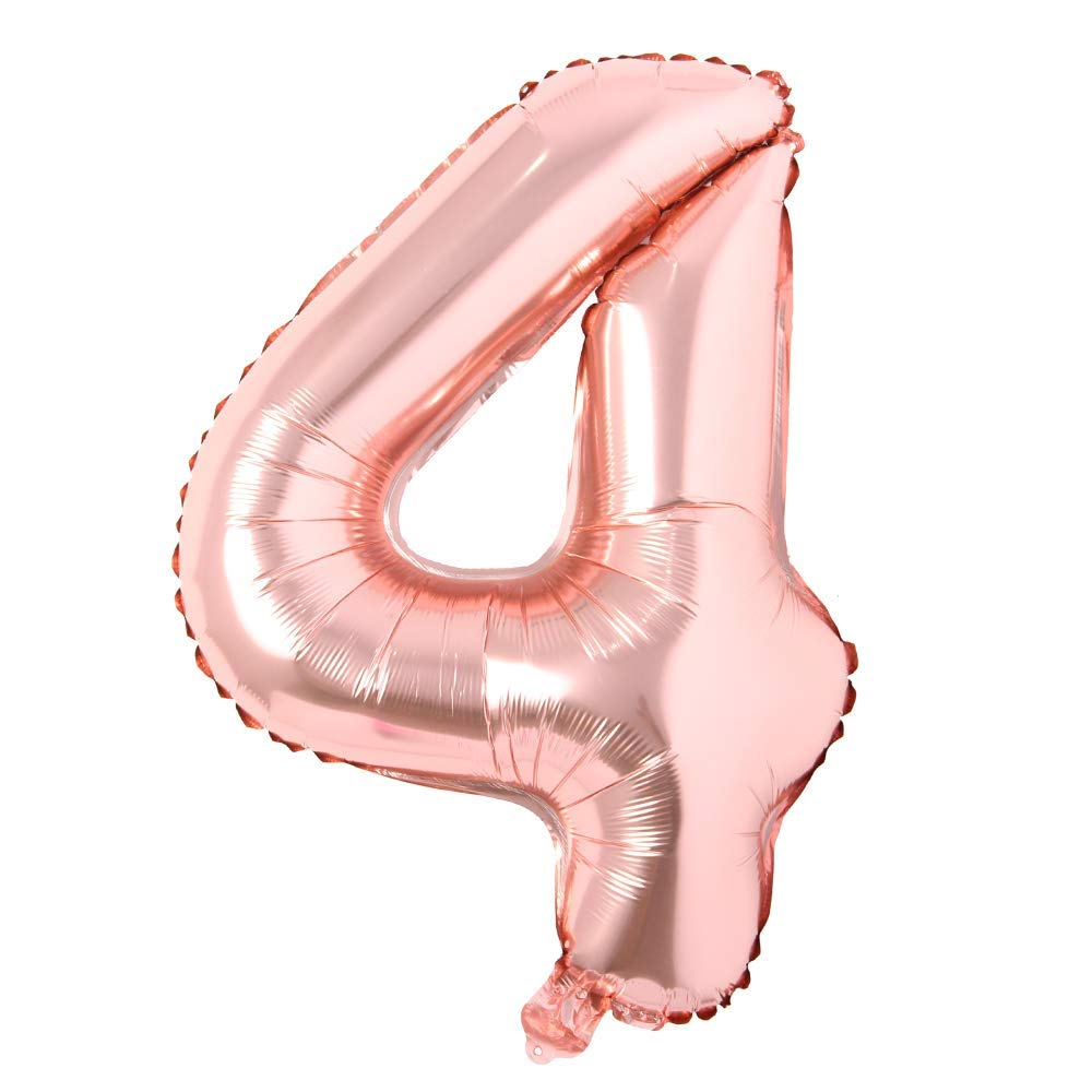 40 Inch Rose Gold Letter & Number Foil Balloons - Mylar Party Decorations for Wedding, Bachelorette, Birthday, Bridal Shower, Graduation & Anniversary Celebrations - Helium Compatible - Perfect for Photo Backdrops & Event Decor