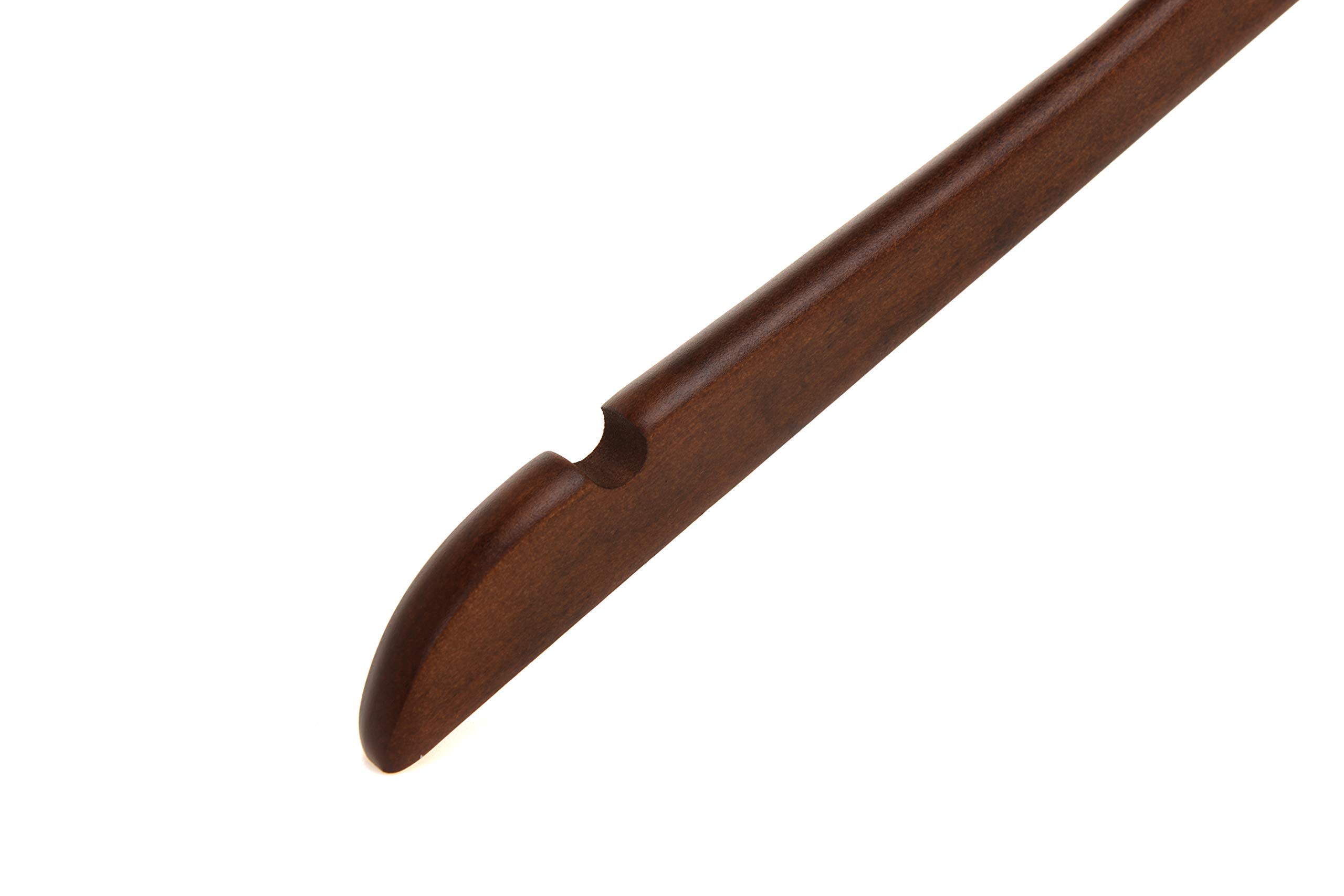 Premium Semi-Curved Wooden Suit Hangers - 10-Pack Smooth Finish Solid Wood Coat Hangers with Swivel Hook for Jackets, Pants & Dresses (Walnut - Gold Hook) - Perfect for Closet Organization & Luxury Wardrobe Storage