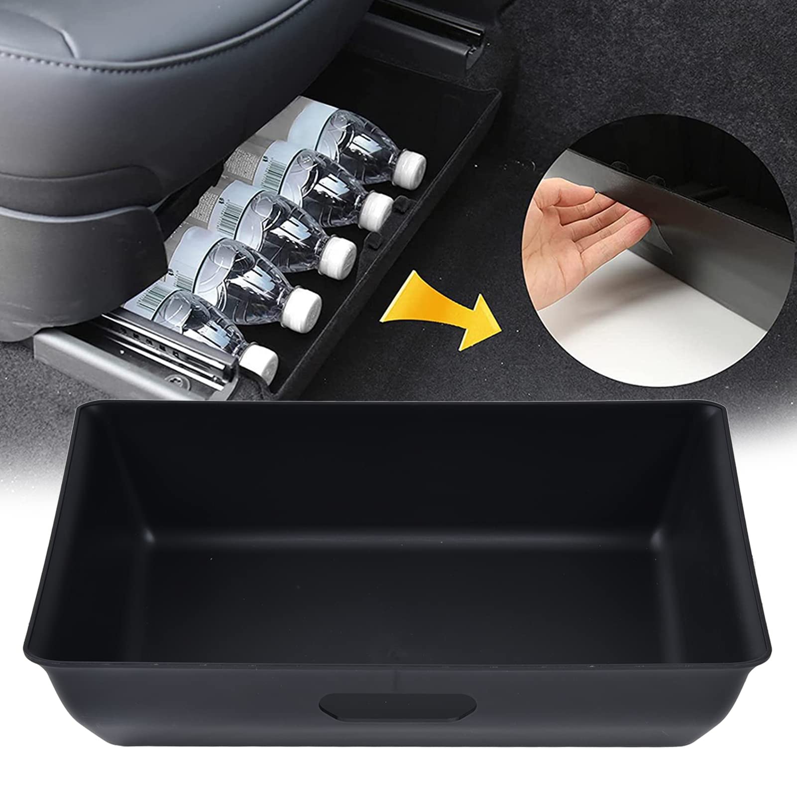 Under Seat Storage Organizer - Hidden Car Storage Box with Multipurpose Tray for Driver Seat | Vehicle Accessories & Organization Solutions | Perfect for Road Trips, Daily Commute & Car Camping