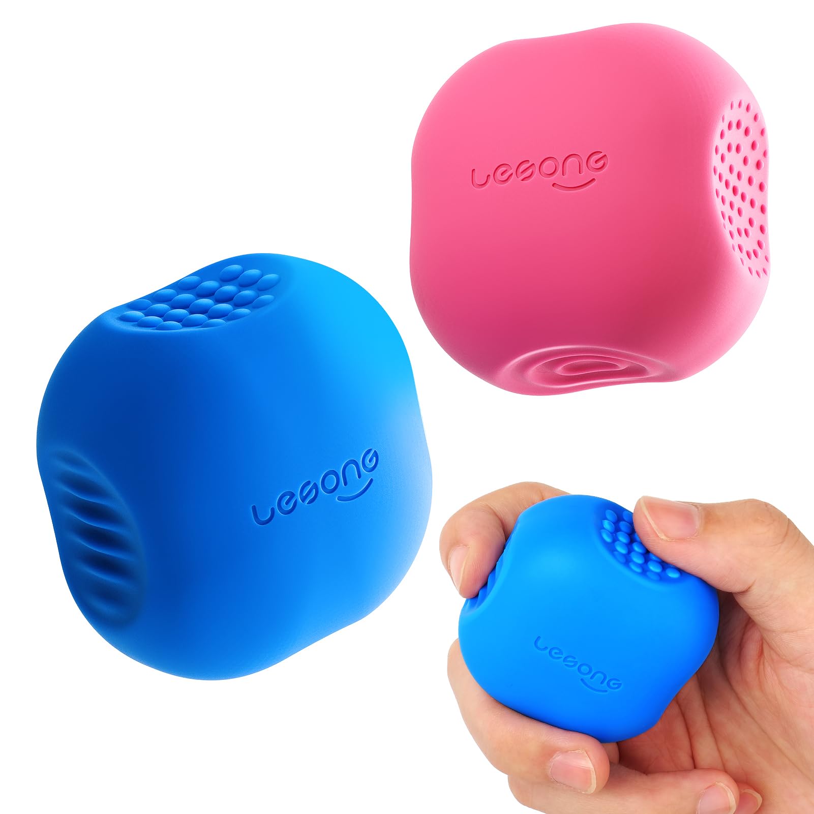 2 Pack Textured Sensory Fidget Toys for Adults & Kids - Stress Relief for Office Anxiety, Autism & ADHD - Quiet Classroom Fidgets for Focus & Calming - Perfect for Work, School & Therapy Sessions