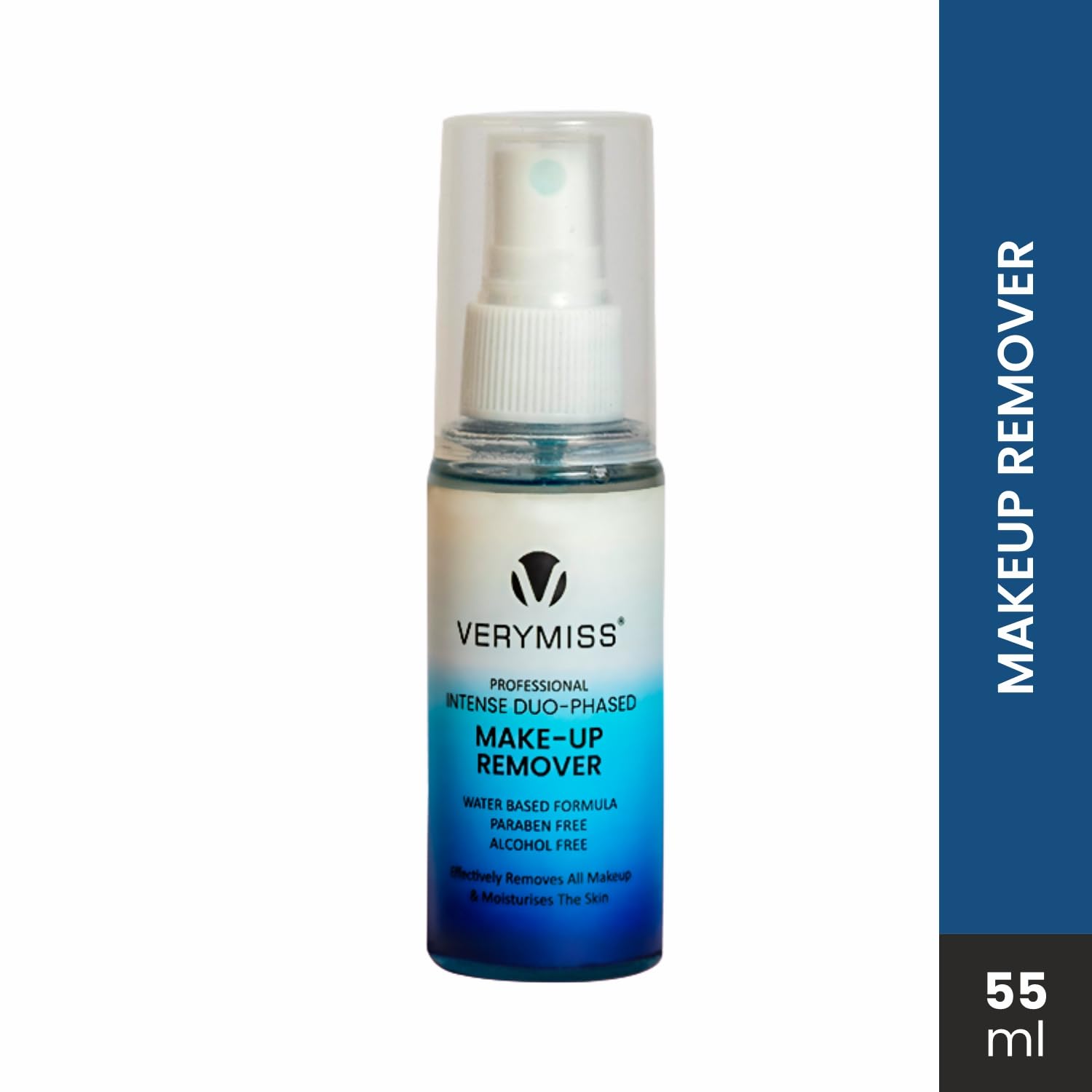 Verymiss Intense Duo-Phased Makeup Remover - Oil & Water Formula for Waterproof & Longwear Makeup | Gentle Eye & Face Cleanser for Sensitive Skin | Perfect for Daily Use & Travel
