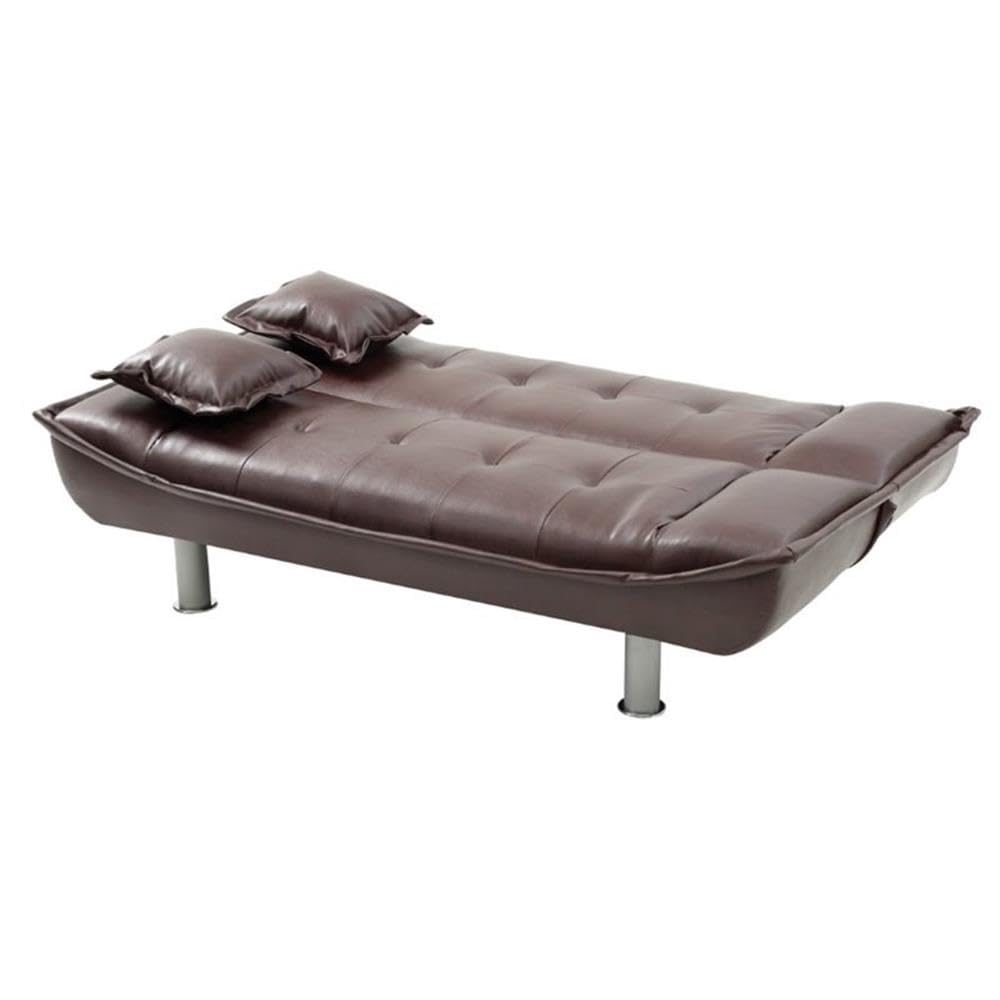 Glory Furniture Lionel Faux Leather Sleeper Sofa Bed - Burgundy Red Convertible Couch for Living Room, Guest Room & Small Spaces