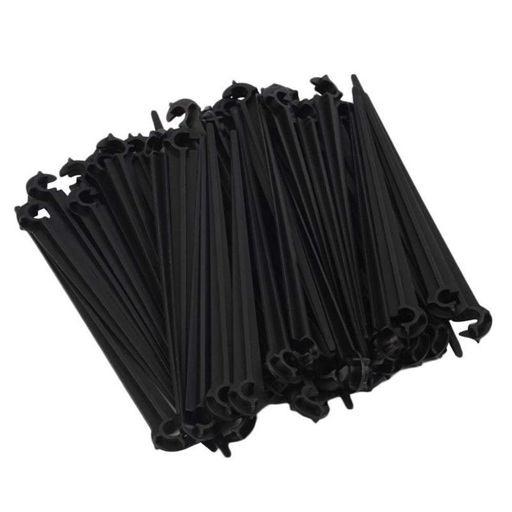 50-Piece Hook Fixed Stem Support Holder for 4/7 Drip Irrigation Water Hose - Strong & Sturdy Garden Watering Equipment for Plants, Flowers, and Vegetables - Perfect for Greenhouse, Backyard, and Indoor Gardening