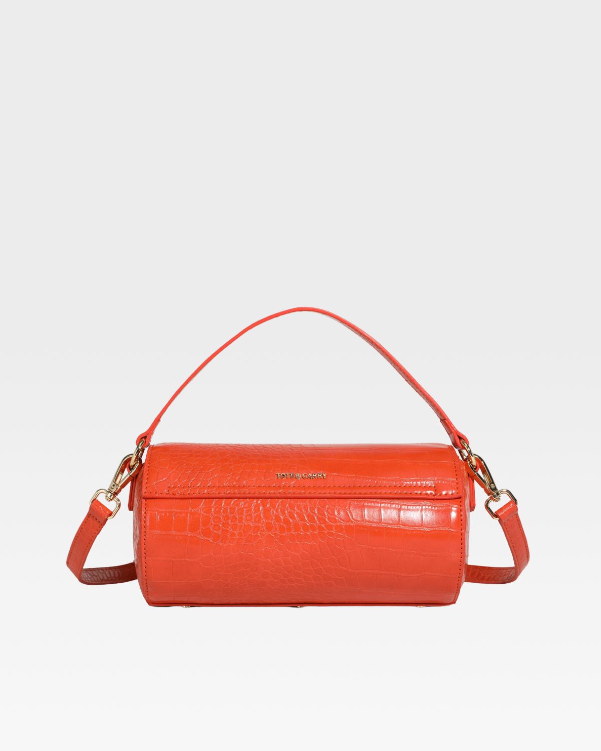 Stylish Orange Barrel Purse for Women - Trendy Crossbody Handbag with Adjustable Strap - Perfect for Travel, Shopping & Everyday Use