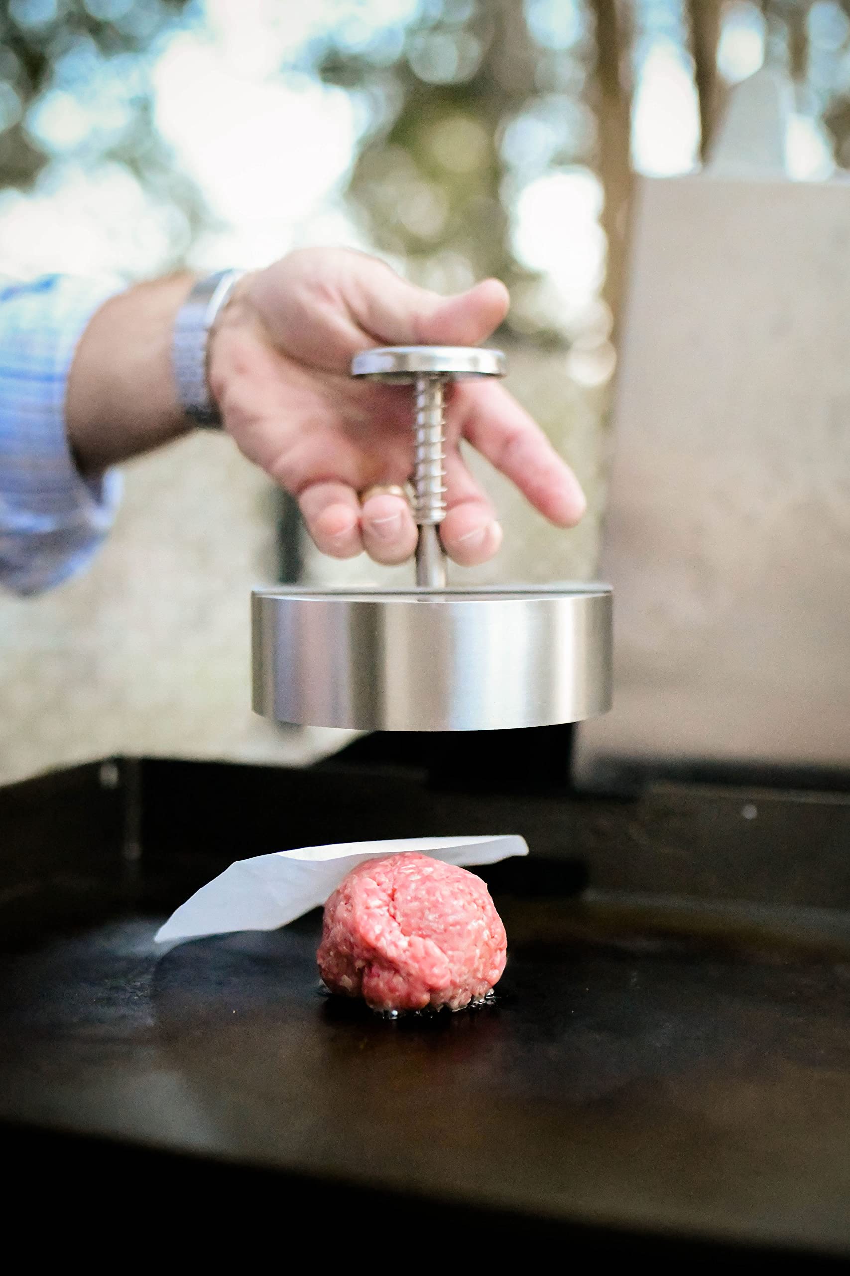 Stainless Steel XL Burger Press 5.5