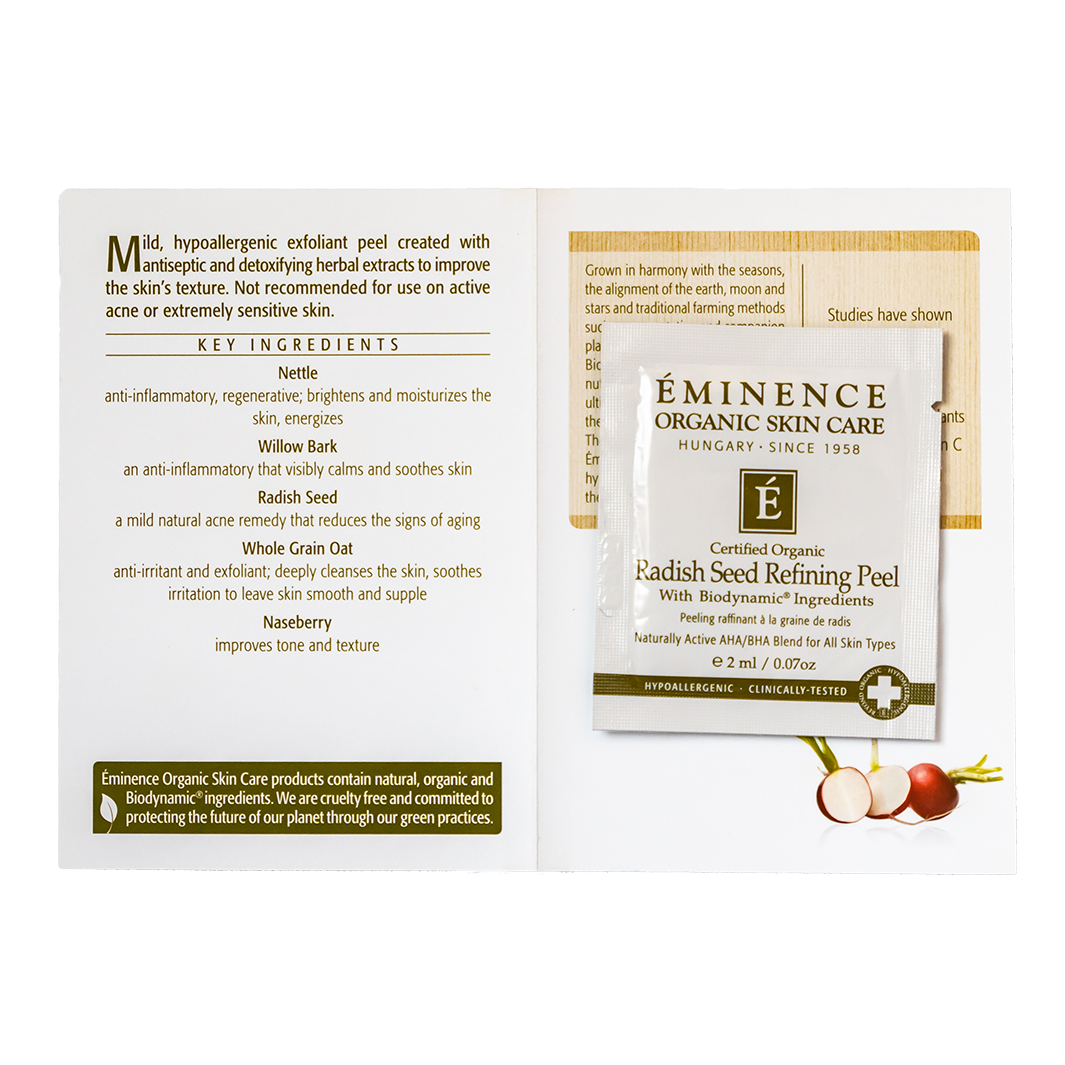 Eminence Organics Radish Seed Refining Peel - Exfoliating Facial Treatment for Glowing Skin | Perfect for Sensitive & Acne-Prone Skin | Spa & At-Home Skincare Routine