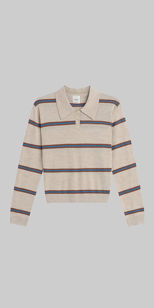 James Stripe Polo Shirt for Men - Classic Cotton Knit Casual Wear - Perfect for Office, Golf & Summer Outfits