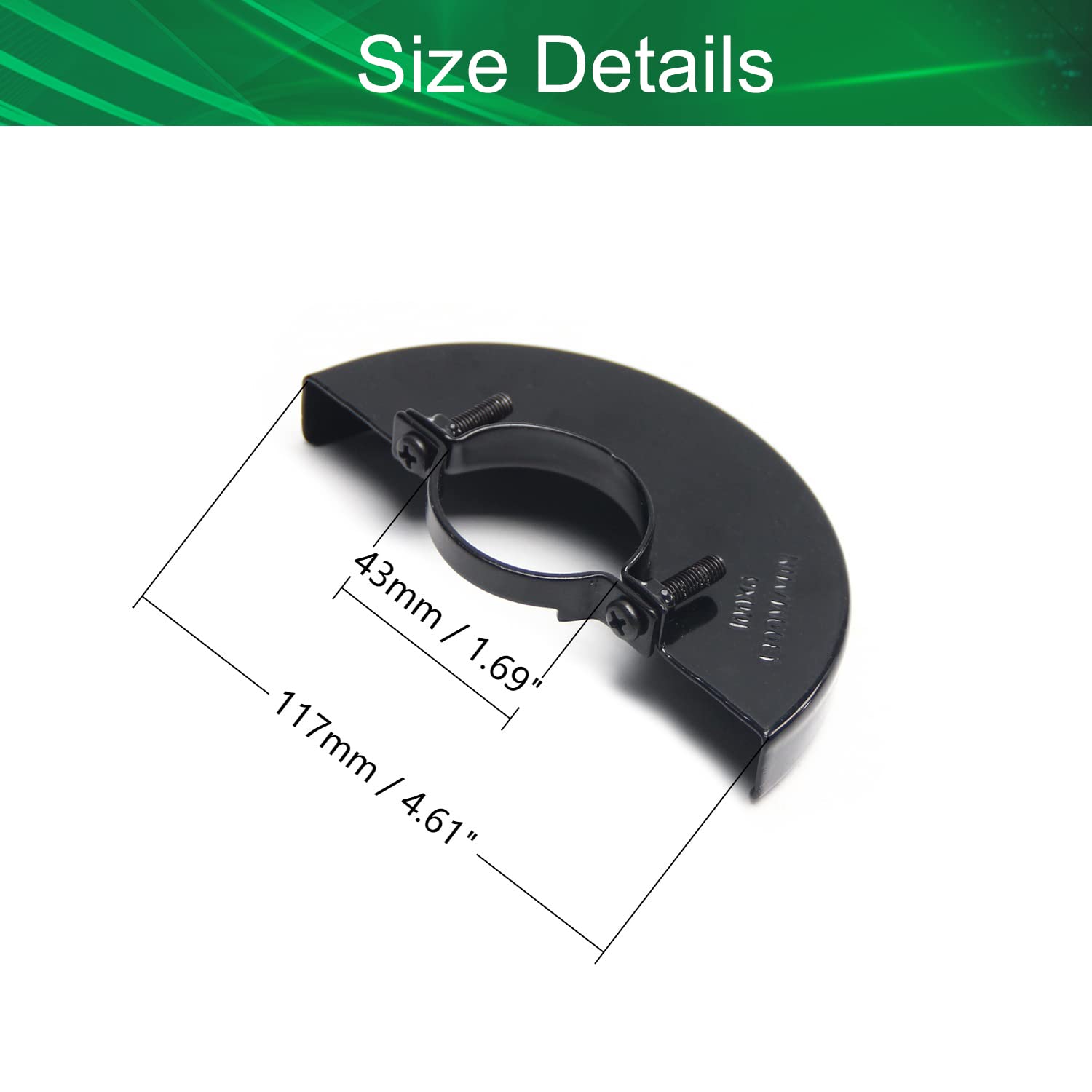 Yinpecly 117mm Metal Wheel Guard Protector Cover for Electric Angle Grinder - Black Cut-Off Wheel Housing (1pc) - Perfect for DIY Projects, Metal Cutting, and Workshop Safety