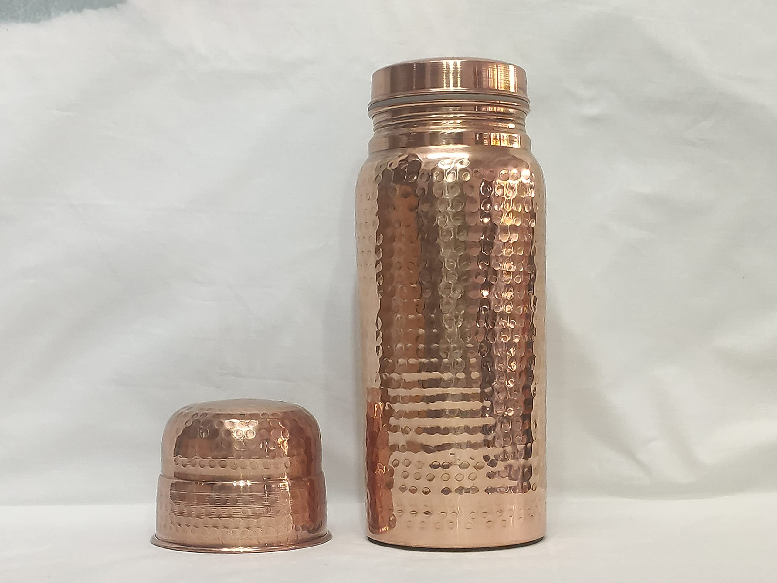 Pure Copper Water Bottle 64oz - Handcrafted & Leak Proof for Daily Hydration
