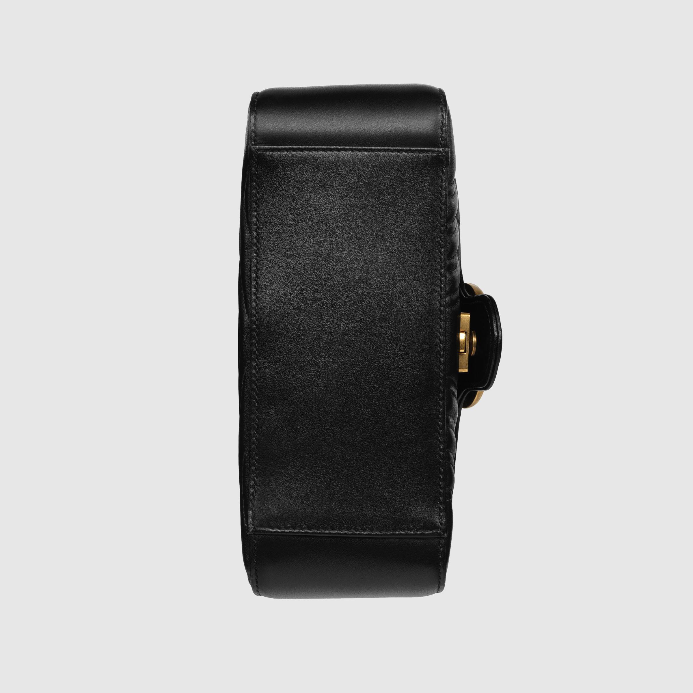 Gucci GG Marmont Mini Top Handle Bag Black Leather Crossbody Purse for Women | Luxury Designer Handbag for Date Night & Evening Events