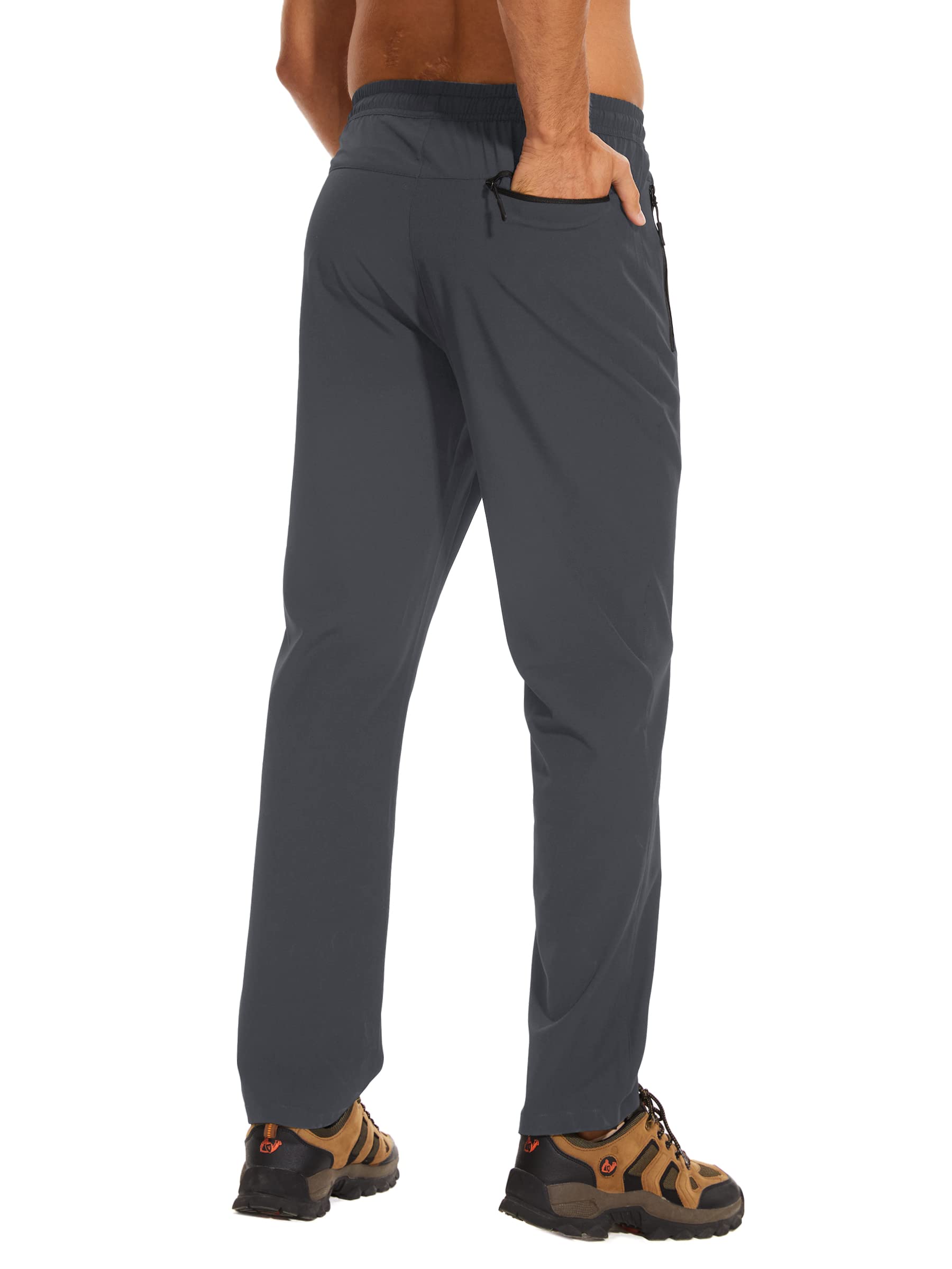 TACVASEN Men's Lightweight Hiking Pants - Quick Dry, Stretchable & Water Resistant Joggers with Pockets for Outdoor, Gym & Workout - Perfect for Hiking, Running & Casual Wear