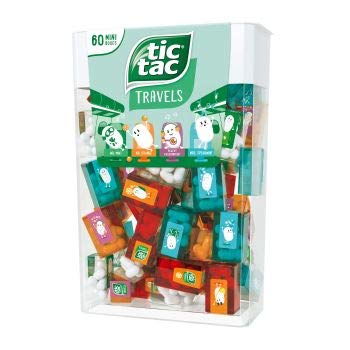 TIC TAC Assorted Flavors Mints - 60 Mini Boxes (3.9g Each) | Refreshing Breath Freshener for Office, Travel & Everyday Use | Sugar-Free Artificial Flavored Candy
