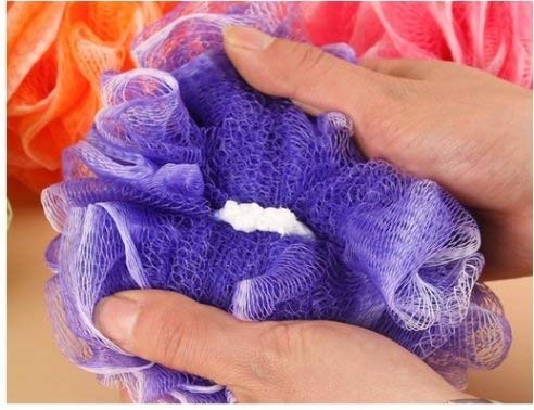 Natural Loofah Sponge for Bath & Body Scrub - Exfoliating Shower Sponge for Men, Women & Kids - Pack of 6 Multicolor Bath Sponges (30g Each) - Perfect for Shower, Bath & Skin Exfoliation