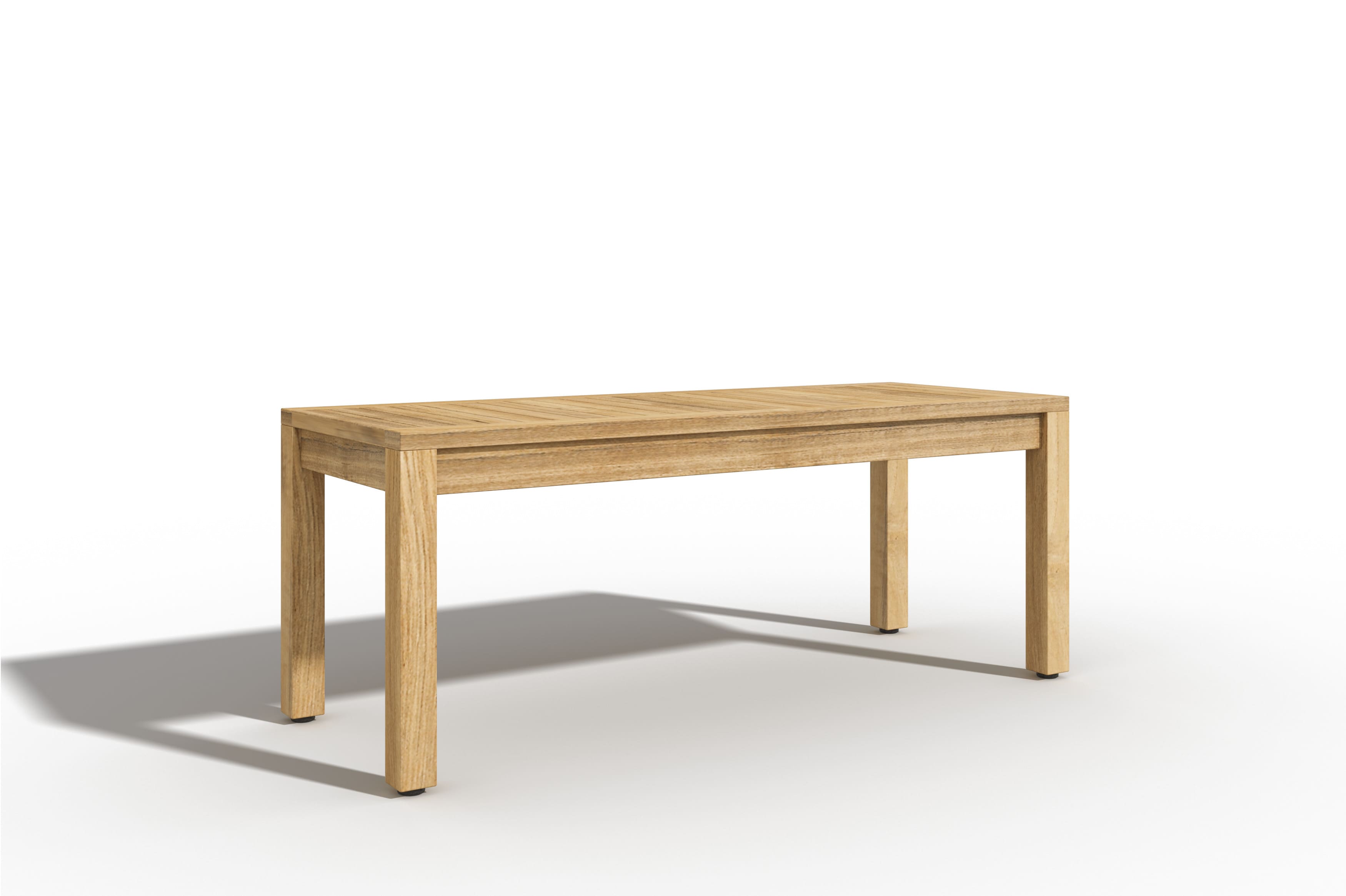 Dionne 2-Person Teak Outdoor Backless Bench - Weather-Resistant Garden Seating for Patio, Deck, and Poolside