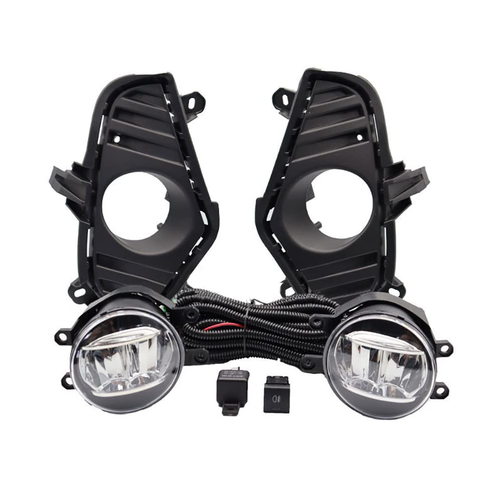 LED Fog Lights for Toyota RAV4 2019-2022 - Durable Front Bumper Fog Lamp Kit with Bright White Light | Perfect for Night Driving, Off-Road & Bad Weather Conditions
