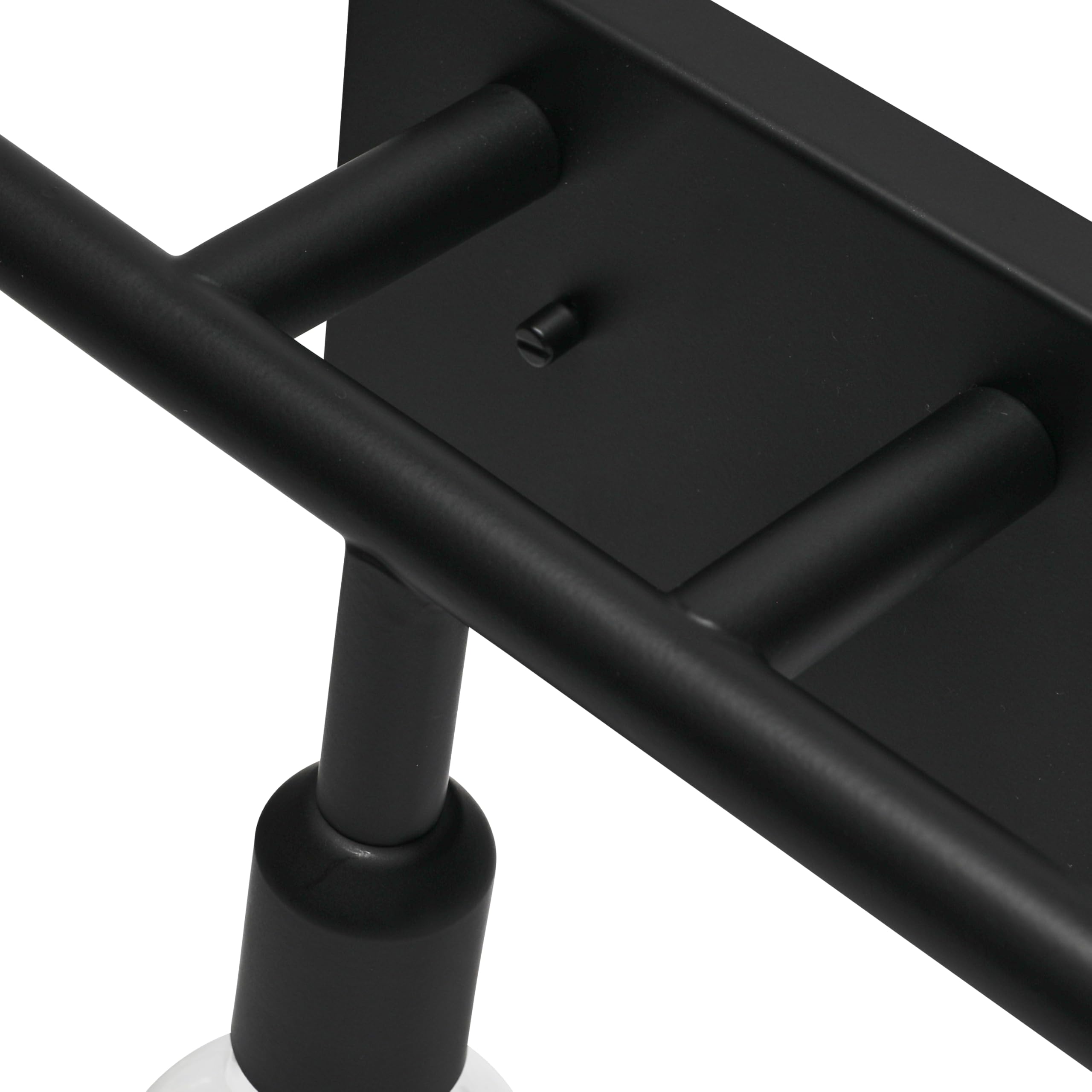 Benson Matte Black Exposed Bulb 3-Light Vanity Light - Perfect for Bathroom Makeup Mirror & Dressing Room Lighting
