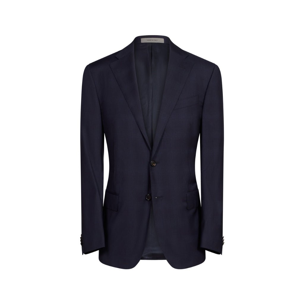 Premium CORNELIANI Stretch Virgin Wool Suit for Men - Navy Blue Slim Fit Business Attire | Perfect for Office Wear, Weddings & Formal Events