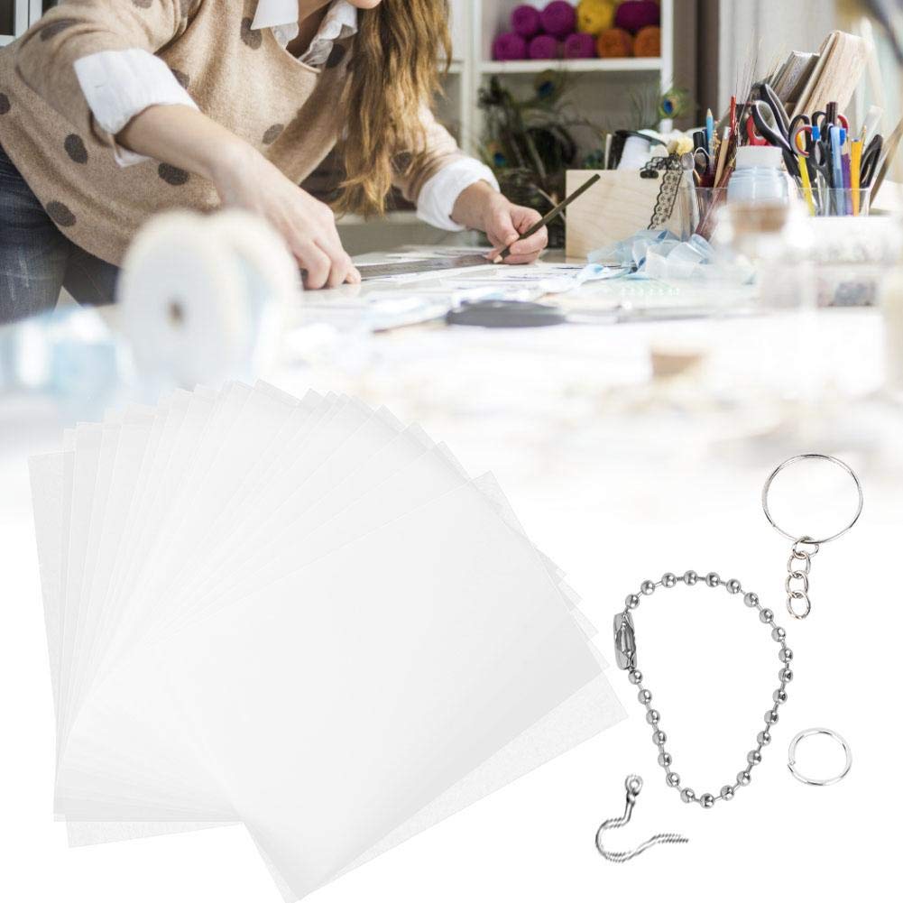 Printable Heat Shrink Film Set for DIY Crafts - Make Custom Earrings, Brooches & Keychains - Shrinkable Plastic Sheets for Jewelry Making & Gift Wrapping (20145-2#) - Perfect for Handmade Gifts, Party Favors & Small Business Packaging
