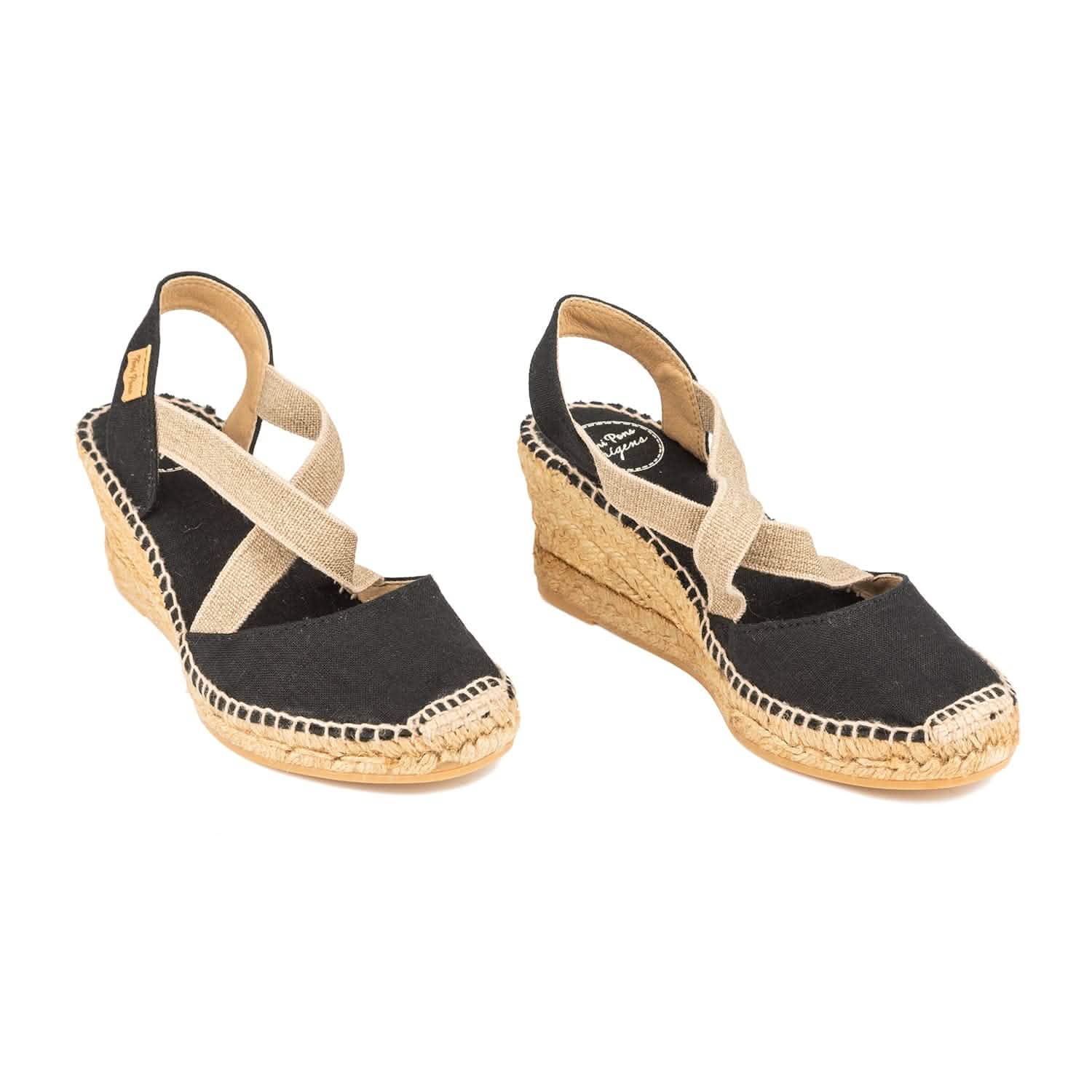 Women's Basic Linen Wedge Espadrille Shoes - Saba L | Comfortable Summer Casual Sandals for Beach, Vacation & Everyday Wear