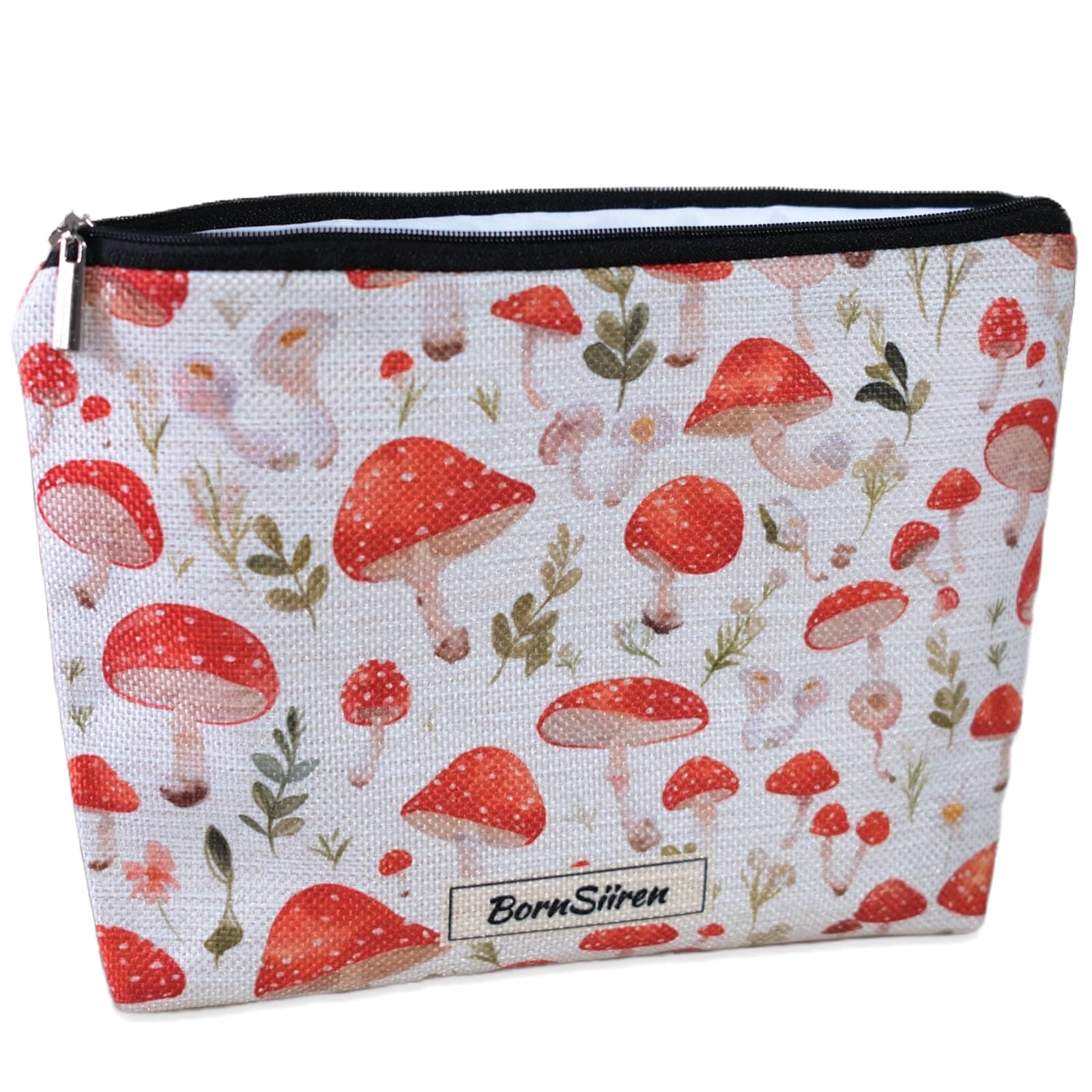 Mushroom Makeup Bag for Women - Coquette Aesthetic Cosmetic Organizer with Lining | Travel Toiletry Pouch & Storage Case | Perfect for Travel, Gym, and Daily Beauty Essentials