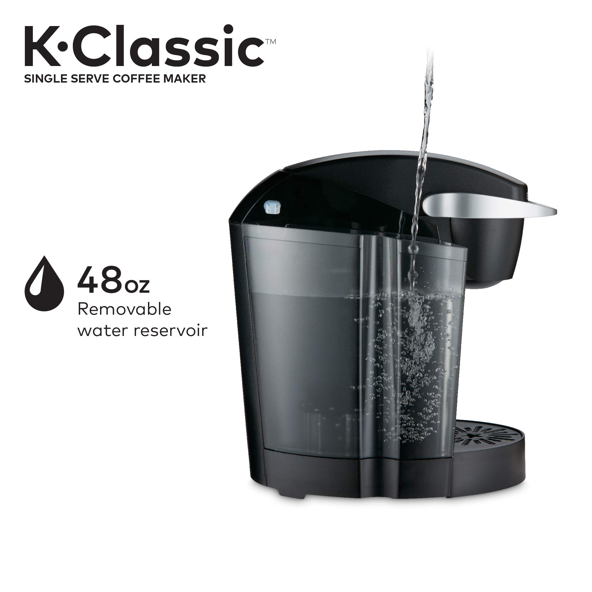 Keurig K-Classic Single Serve Coffee Maker with 60-Count AmazonFresh Coffee Variety Pack (3 Flavors) - Perfect for Home, Office, and Small Spaces