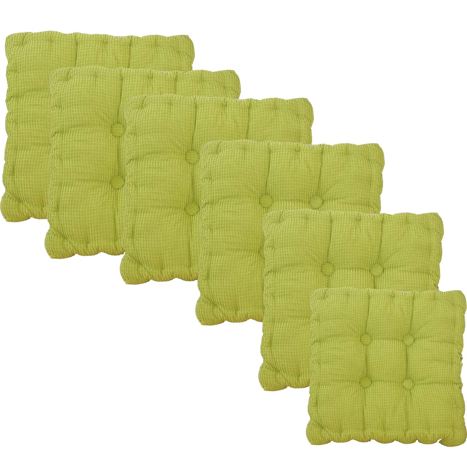 6-Piece Dining Chair Cushion Set - Thick Comfortable Seat Pads for Patio, Outdoor, Home, Office & Restaurant Use - Perfect for Indoor and Outdoor Dining, Lounging & Entertaining