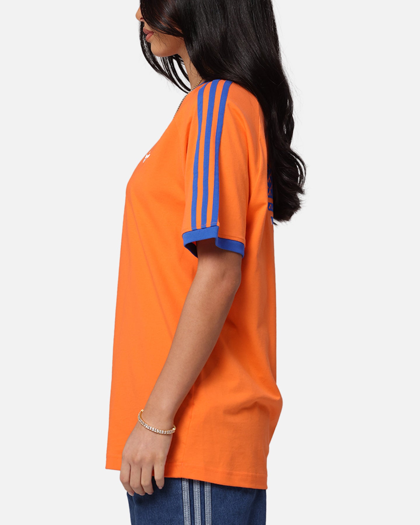 Adidas Monogram Cali T-Shirt for Women - Orange Cotton Casual Tee - Perfect for Gym, Running & Streetwear Fashion