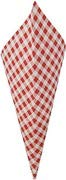 K-14 Mini Plus Size Red & White Check Disposable Paper Cones - 5.5 oz Food Service Holders for French Fries, Ice Cream, Cotton Candy & Snacks - European Made - Pack of 100 - Perfect for Carnivals, Food Trucks & Party Catering