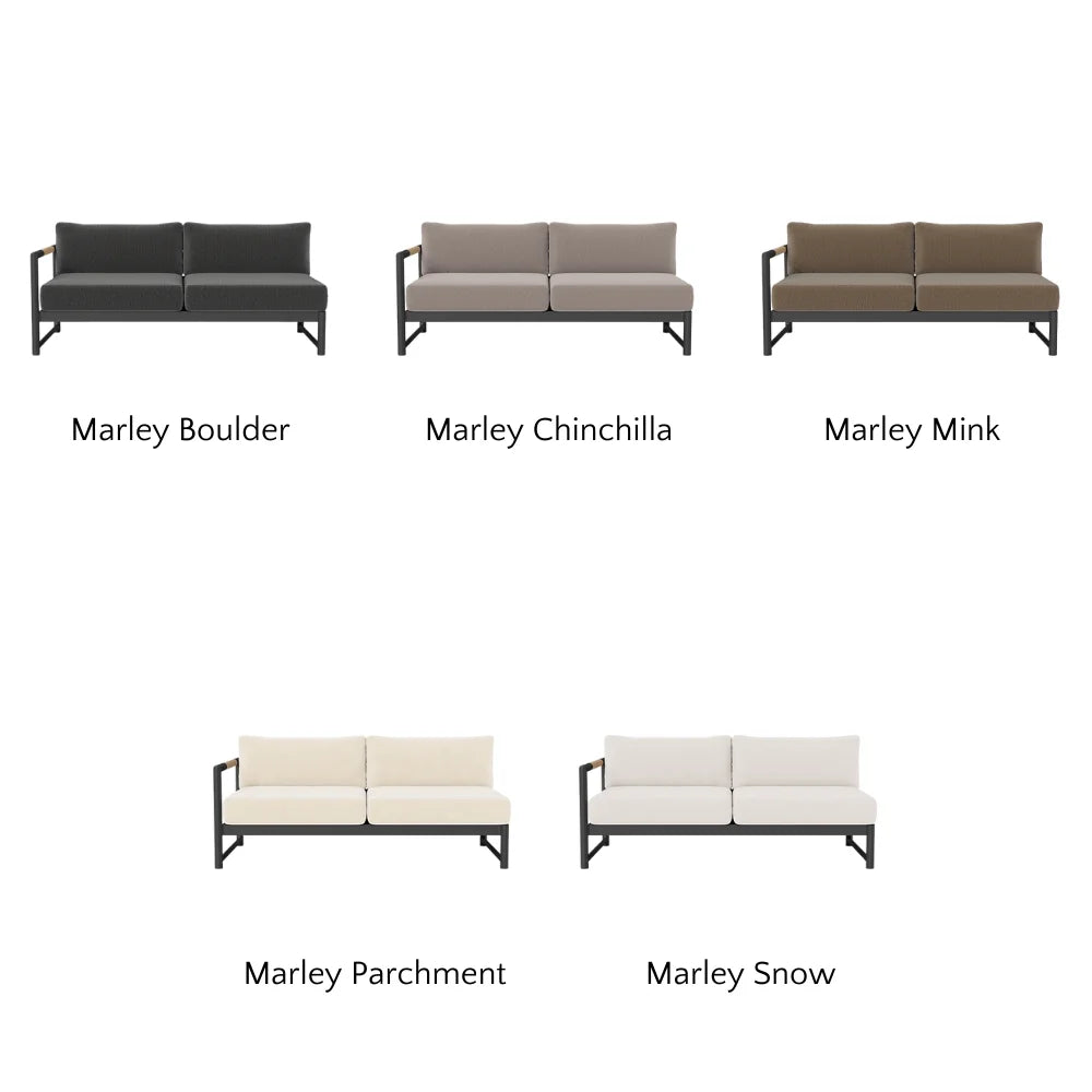 Breeze XL Outdoor 2-Seat Patio Sofa with Left Armrest - Perfect for Backyard, Garden, and Poolside Relaxation