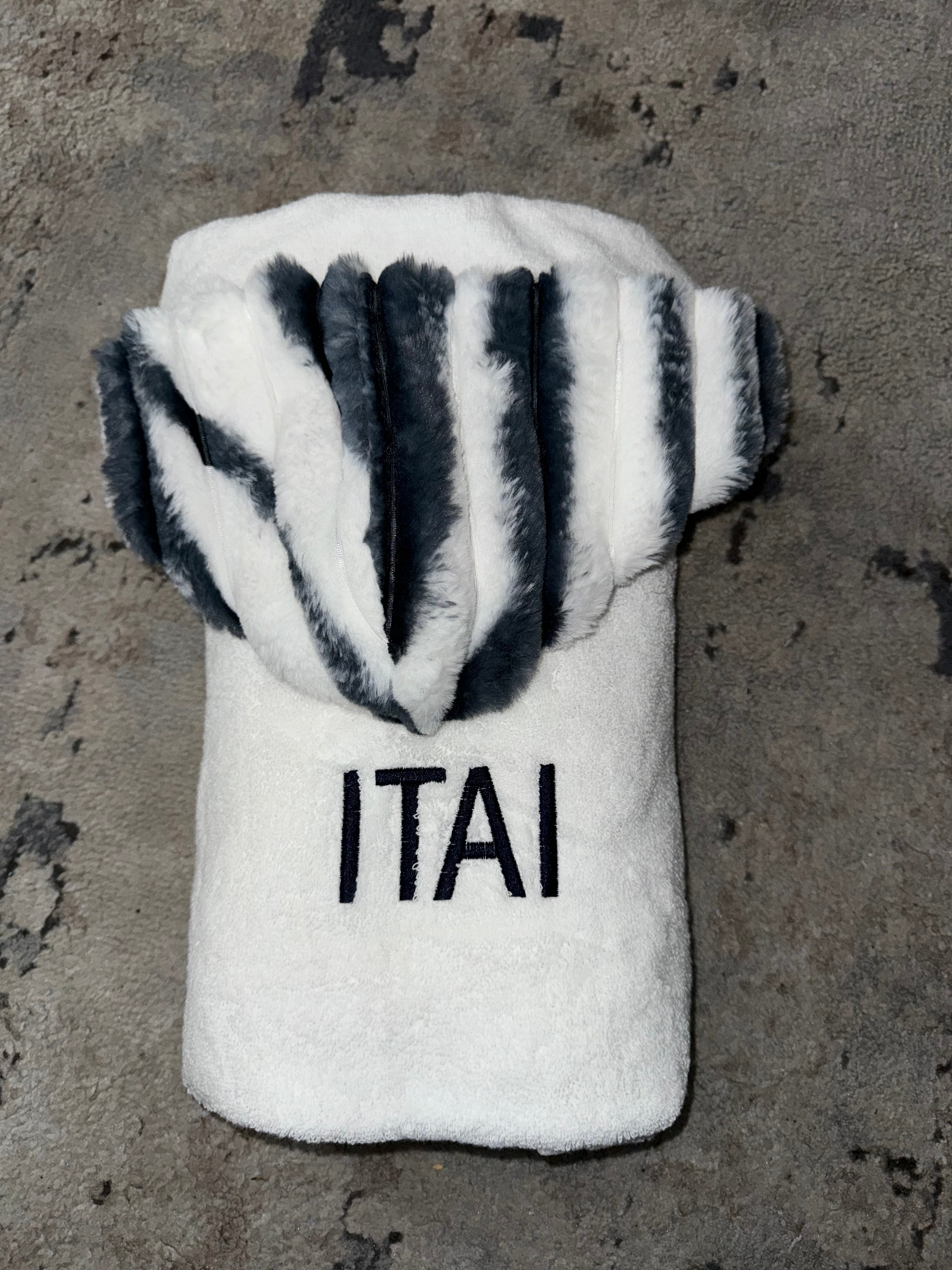 Oversized Hooded Towel - Navy/White Confetti Pattern - Soft & Absorbent Bath Towel for Adults, Kids, Beach, Pool & Spa